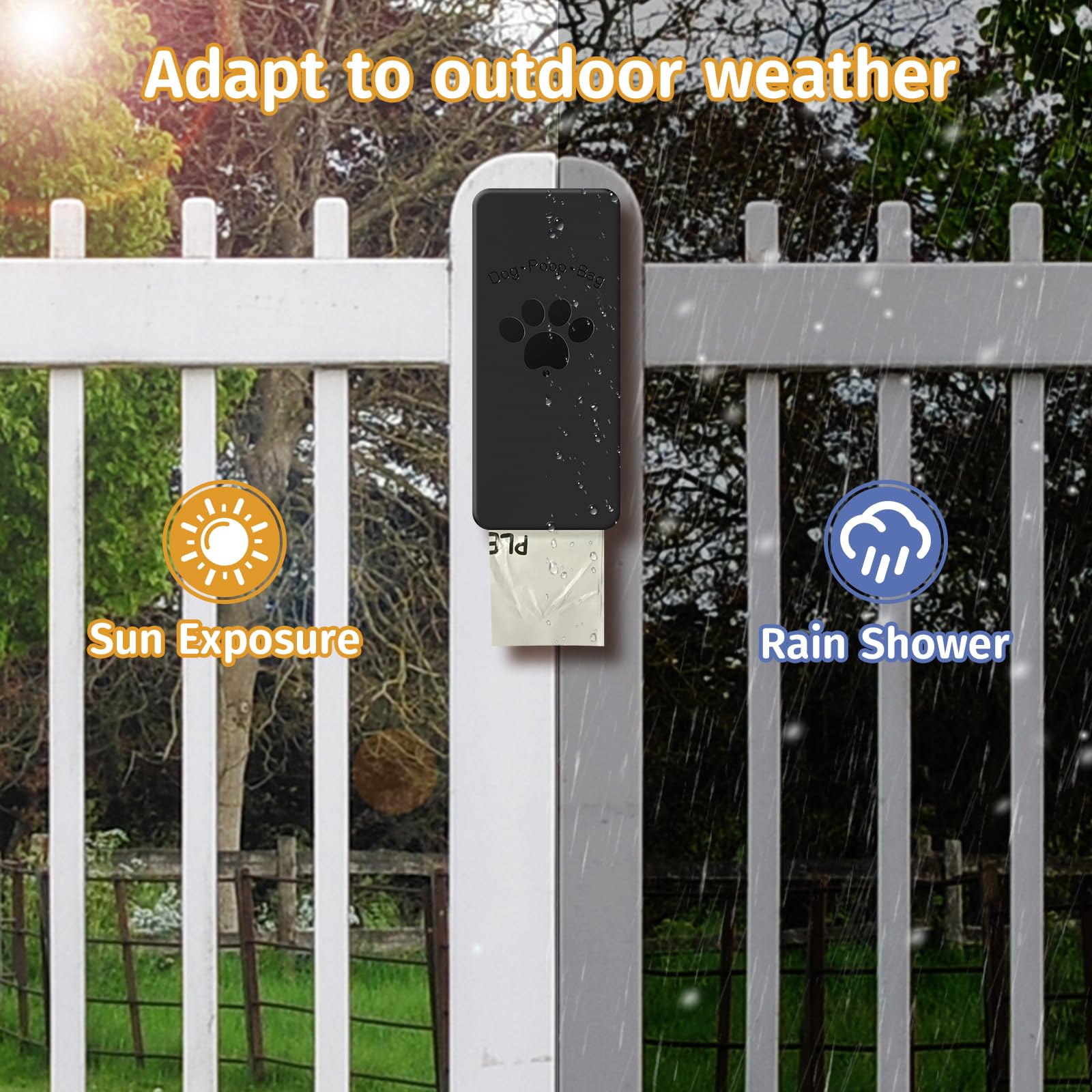 Qeerable Dog Poop Bag Dispenser, Wall-Mounted Dog Bag Dispenser Outdoor Or Indoor For Doggy And Pets, Black Dog Poop Bag Holder