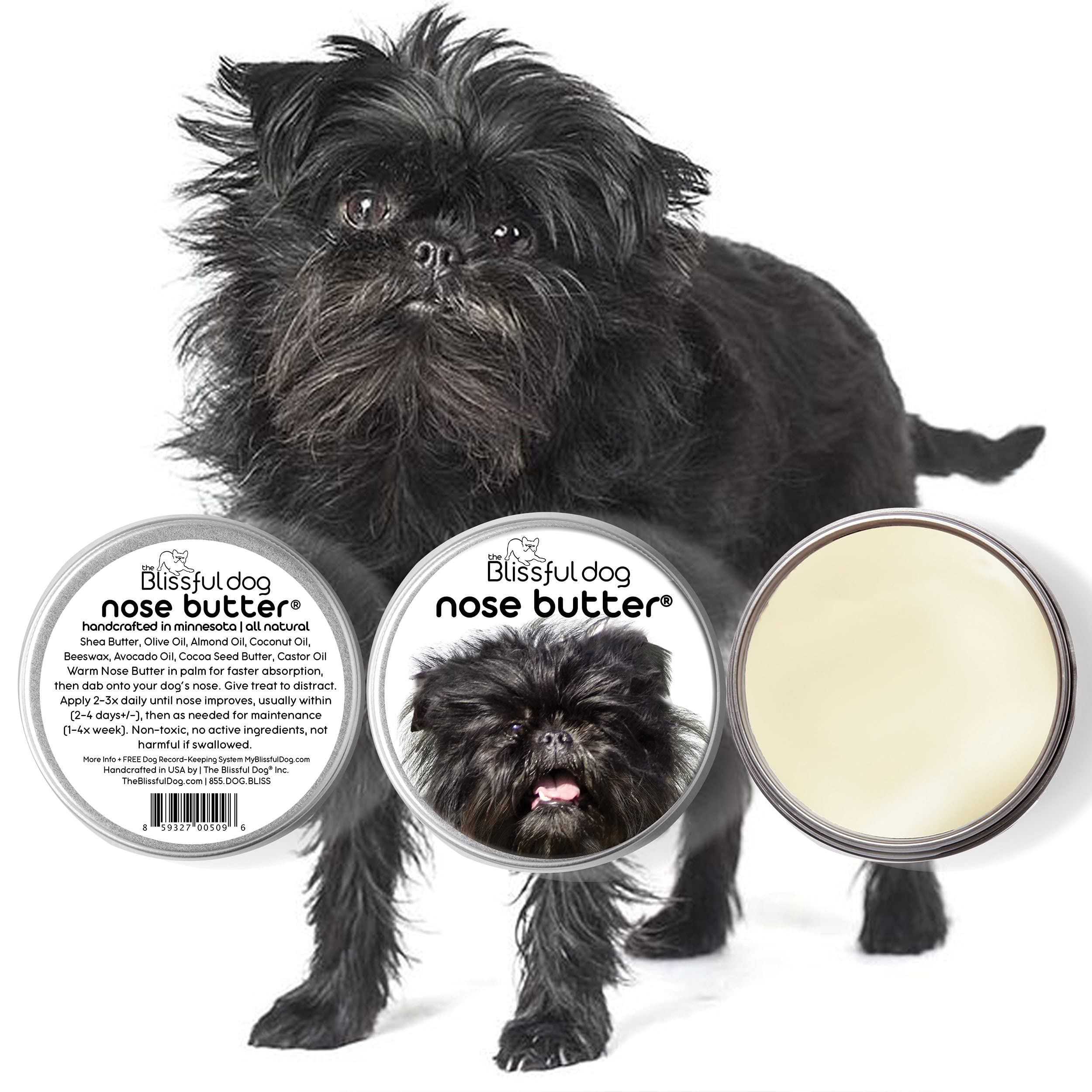 The Blissful Dog Affenpinscher Unscented Nose Butter - Dog Nose Butter, 8 Ounce