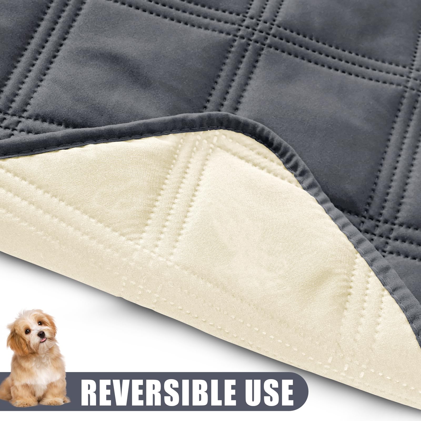 Smiry Waterproof Dog Bed Cover Blanket 40x70, Soft Reversible Pet Blanket, Washable Leakproof Cats Dogs Couch Cover for Sofa, Co
