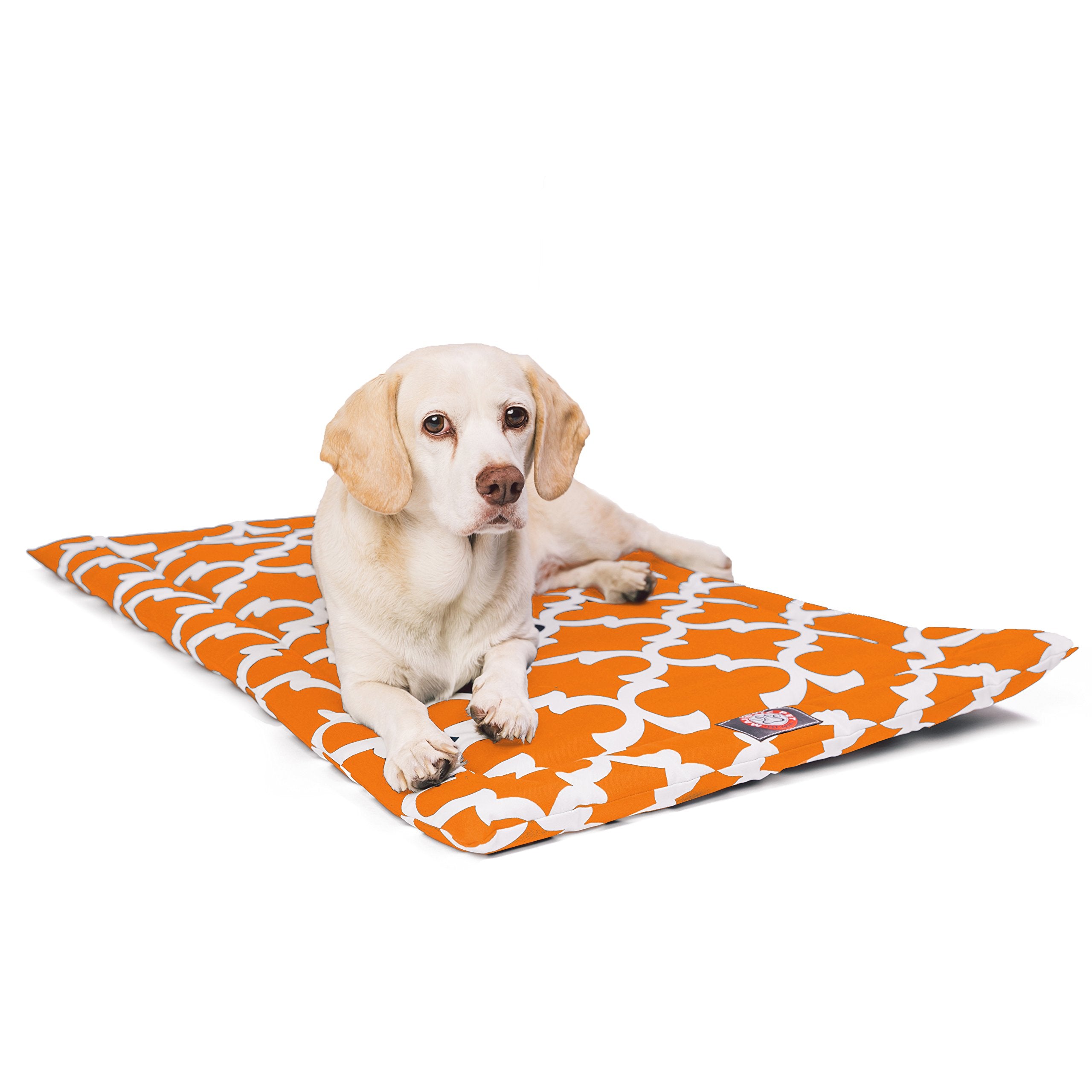30'' Trellis Peach Orange Crate Dog Bed Mat By Majestic Pet Products