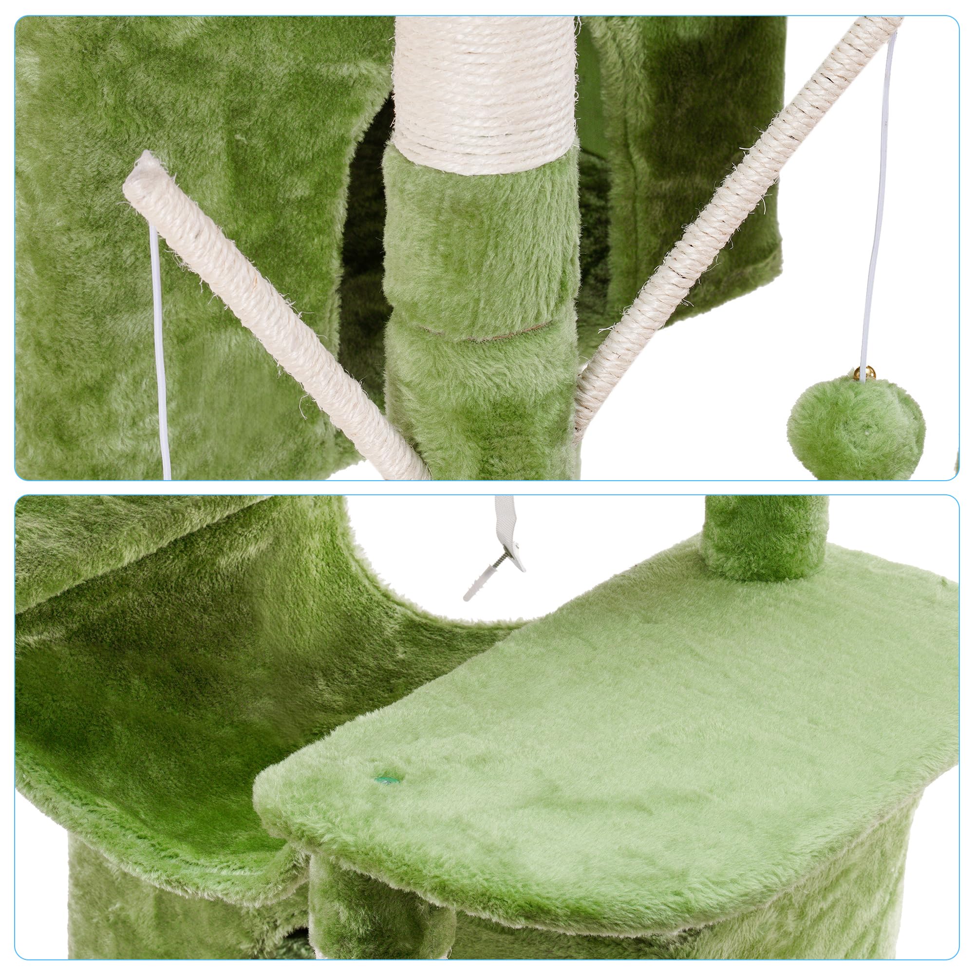 Hey-Brother Cat Tree, 71 Inches Xl Large Cat Tower For Indoor Cats, Multi-Level Cat House With 3 Padded Perches, Big Scratcher,