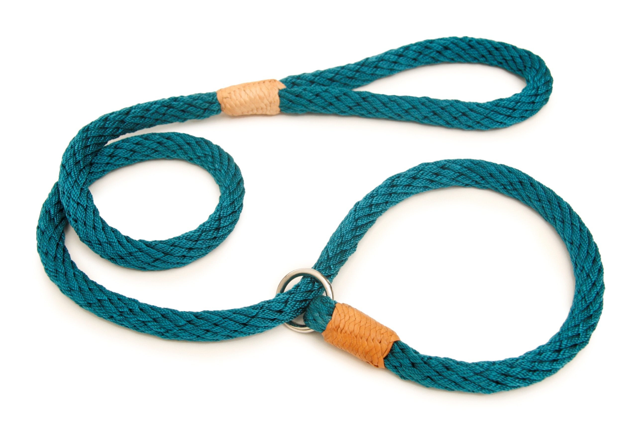Alvalley Nylon Slip Leashes With Braided Leather - Adjustable Pet Lead For Dogs - Soft, Smooth Leash For Training & Walking - Du