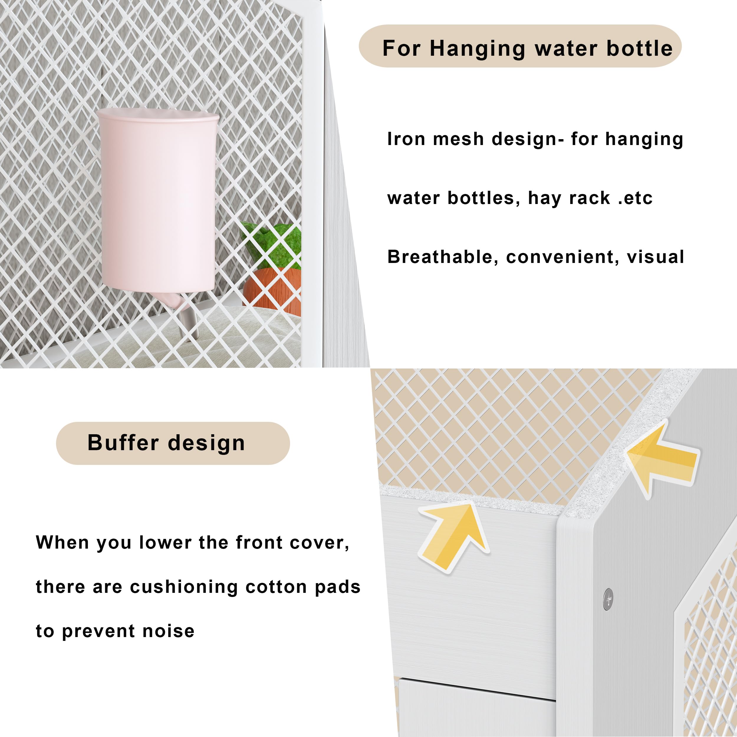 Pakasept Hamster Cage, Small Animal Cages With Storage Cabinet, Visual And Ventilated Large Habitats Hamster House For Rat, Guin