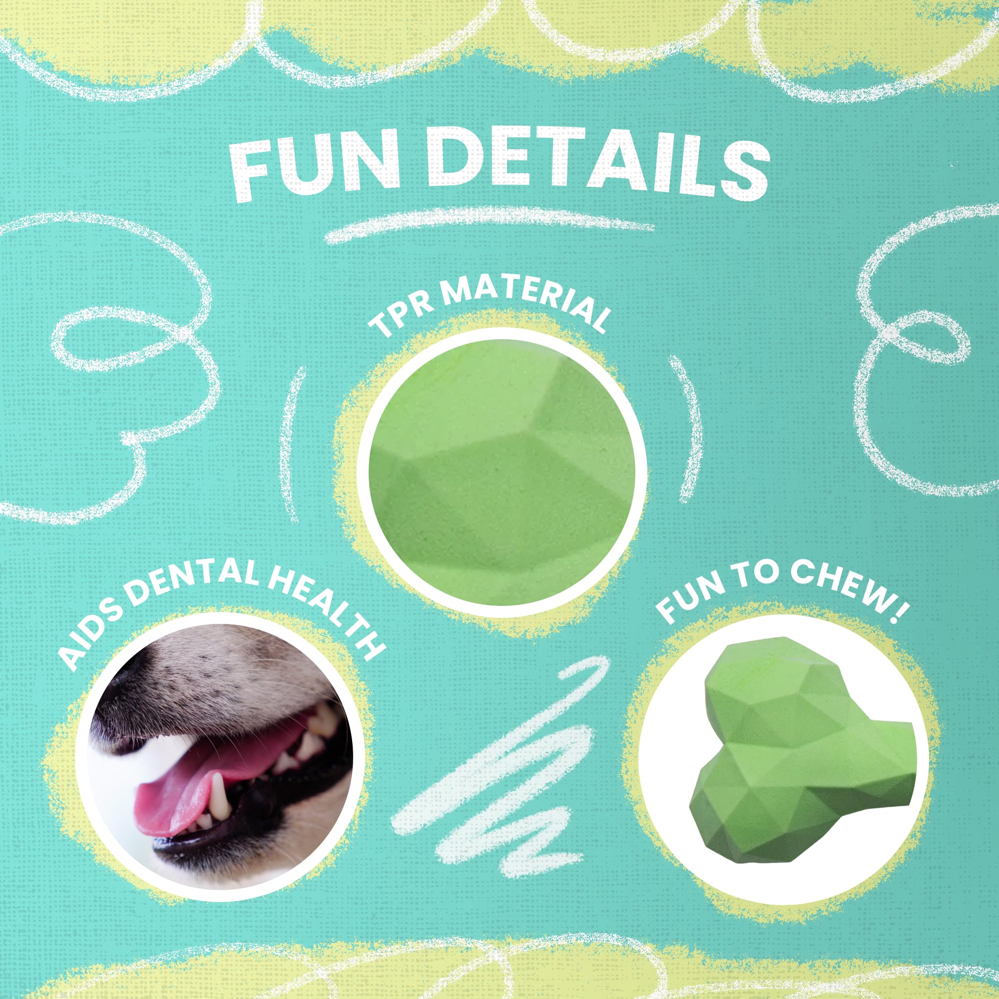 Snugarooz Snugz Craft Dog Toy – Green - 6.5 Inch Durable Chew Toy For Dogs - Eco Friendly - Aids Dental Health - Ideal For Small Dogs & Puppies