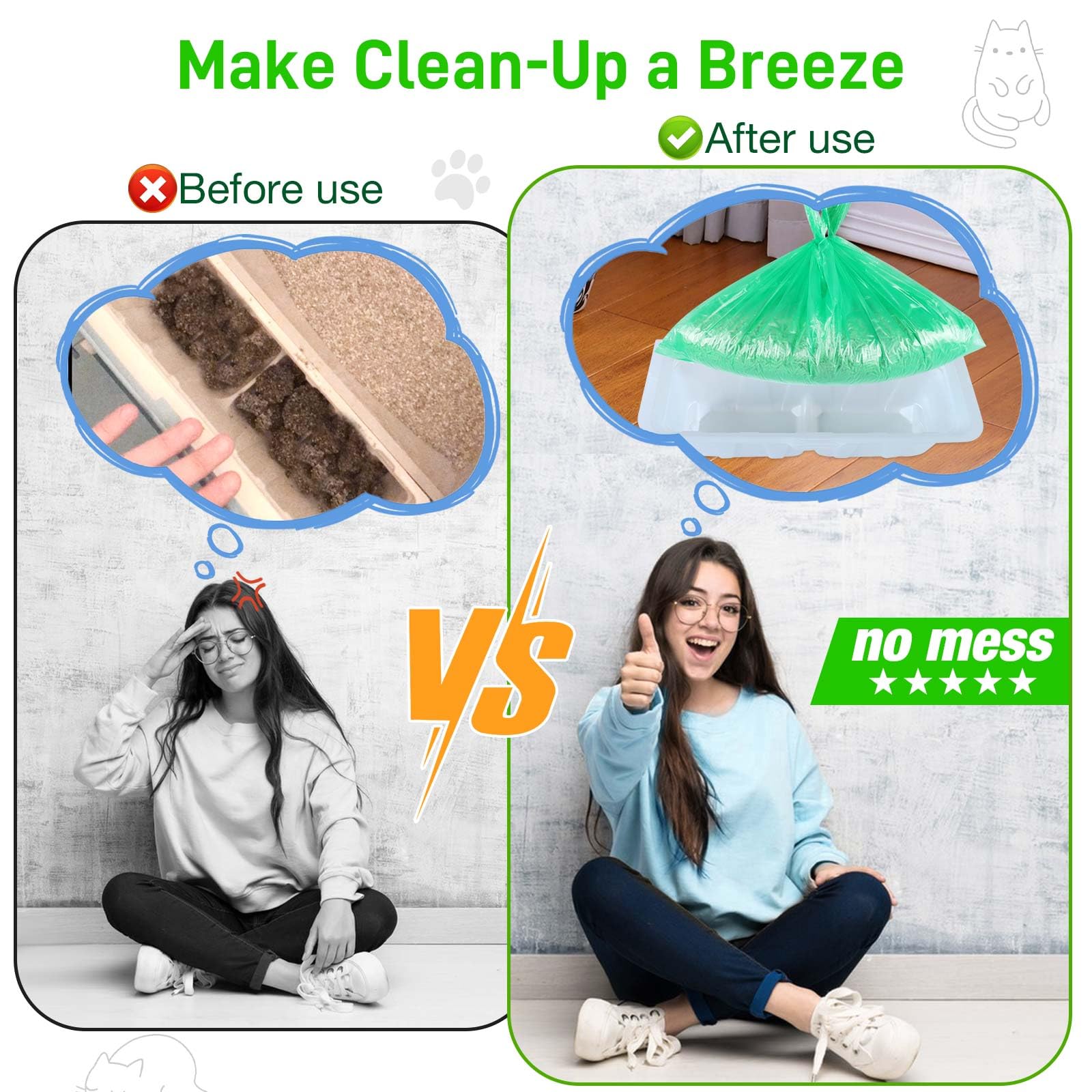 220Pcs Litter Box Liner Bags Compatible With Littermaid/Nature'S Miracle Waste Receptacles, Durable, Easy-Tie Handles