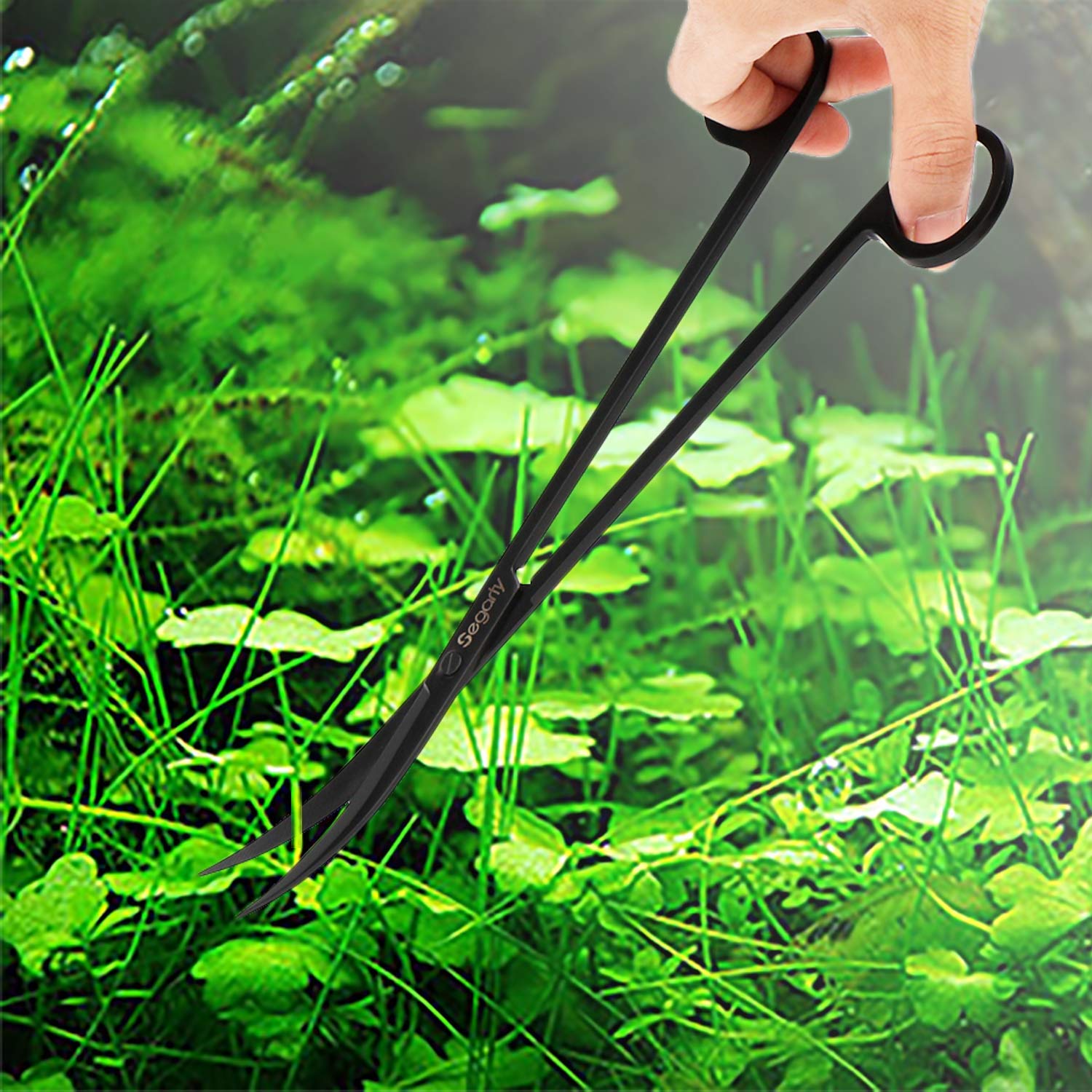 Segarty Aquarium Tools, 6 In 1 Stainless Steel Aquatic Plant Tweezers Scissor Spatula For Planted Freshwater Aquarium Landscapin