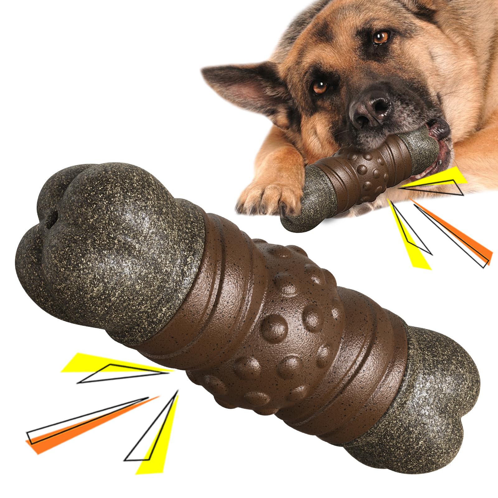 Punkykom Dog Squeak Toys For Aggressive Chewers,Cleaning Teeth,Toy Bone Chew Toy,Relieving Boredom, Interacting For Large And Me