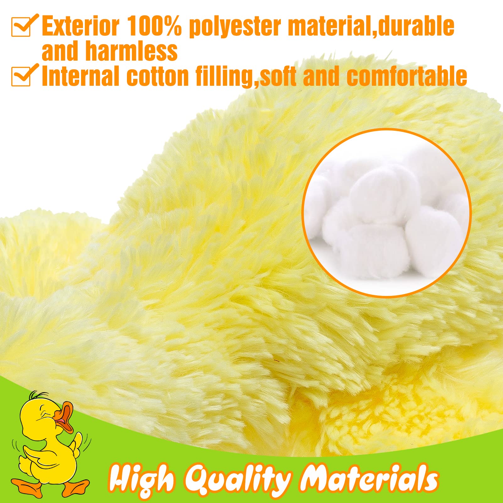 Expawlorer Plush Squeaky Duck Dog Toy - Soft Stuffed Cute Duck, Best Birthday Gift Interactive Filled Chew Toys For Small Medium Large Dogs Puppy Biting Training Teething, Yellow Large