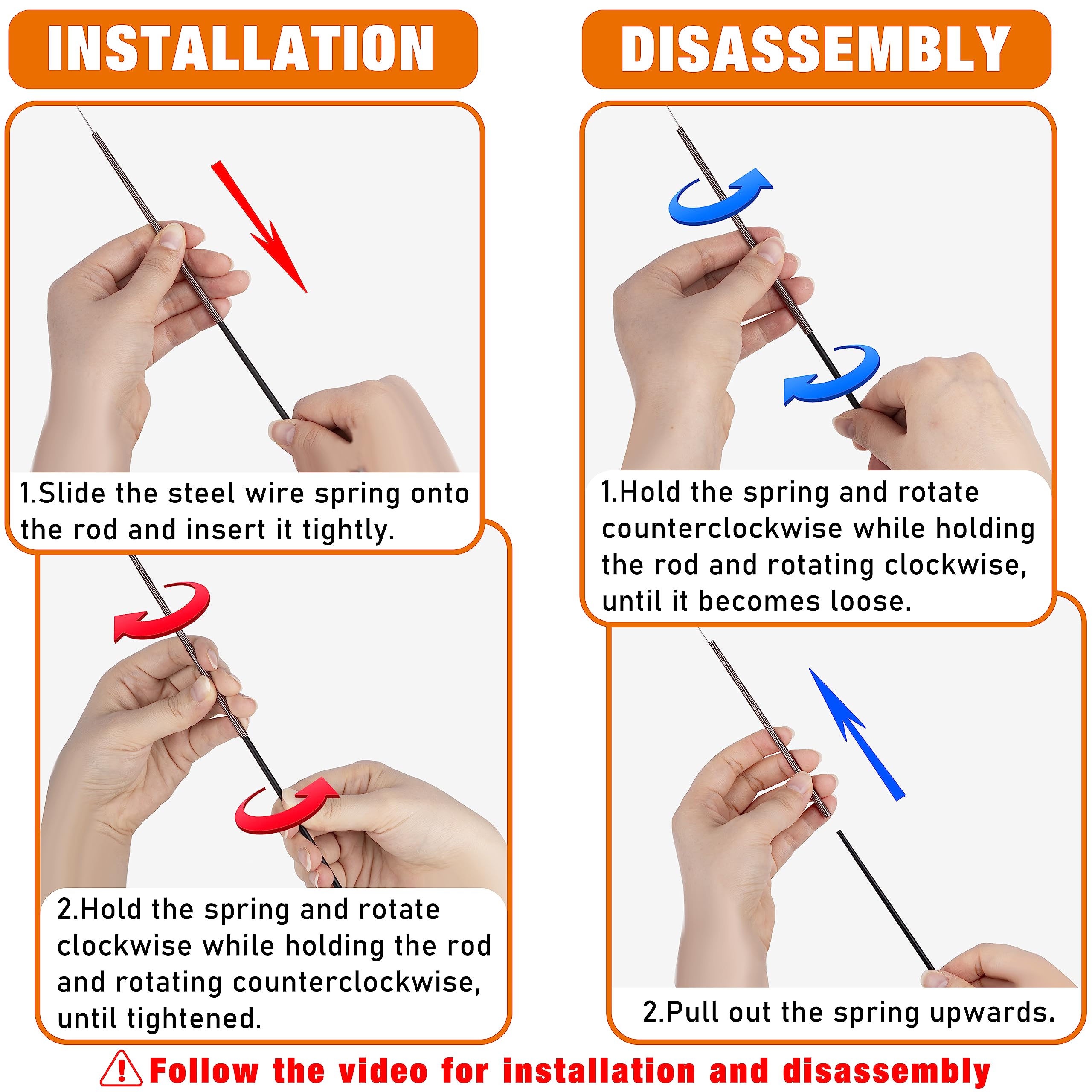 Jxfukal 2025 Latest Cat Toys, 2 In 1 Spring Cat Wand Toy With 2Pcs Ultra-Long Cat Teaser, 4Pcs Spring Steel Wire & 5Pcs Feather