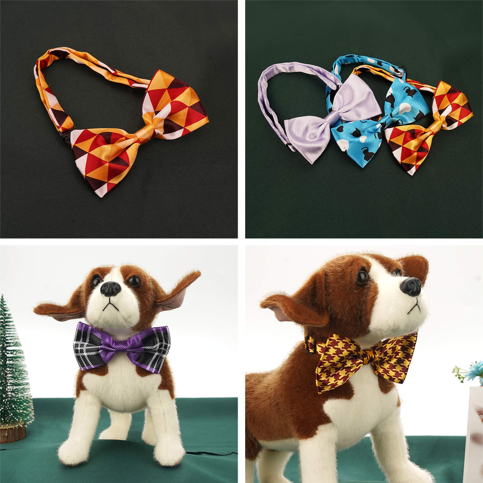 Bow Ties For Dogs Bulk, 40Pcs Segarty Cat Dog Bowties With Adjustable Collar For Medium Small Dogs, Grooming Shop Accessory Gift