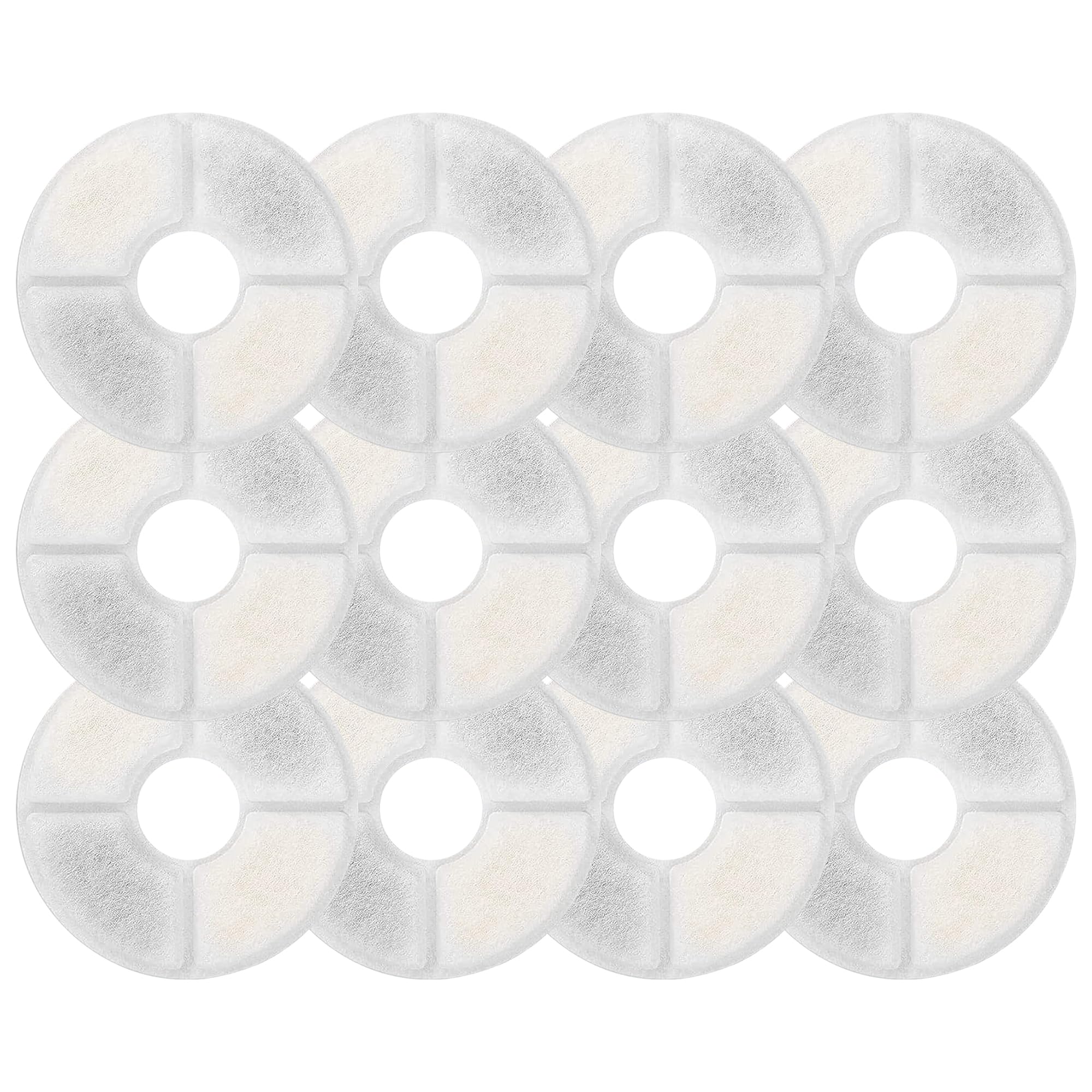 Goldtone Cat Dog Pet Fountains Filters (12 Pack) - Charcoal & Resin Replacement - Fits Barvest, Veken, Happypapa, Isyoung, Loeta