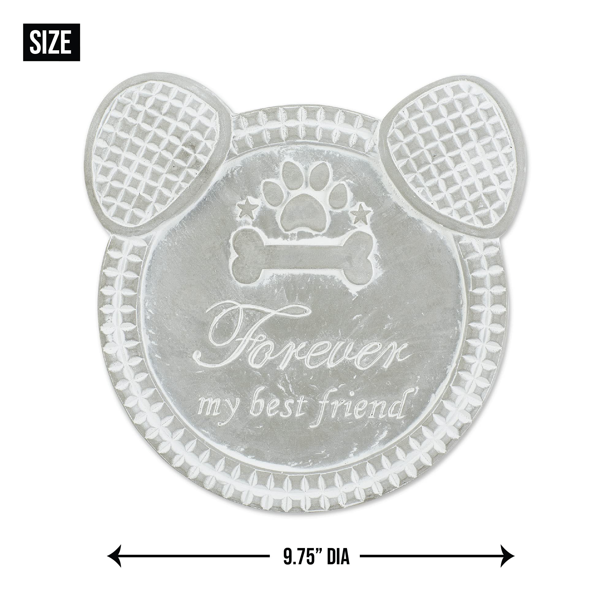 DII Pet Remembrance Cement Stepping Stone Collection, You are Always in Our Hearts, 9.75 Round, 1 Piece