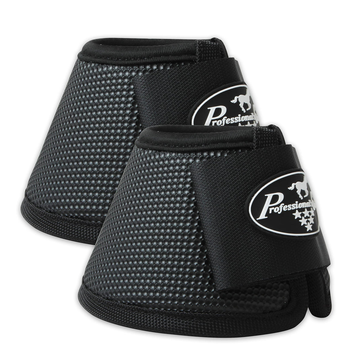 Professional'S Choice All-Purpose Bell Boots For Horses | Sold In Pairs | Large | Black | Without Fleece