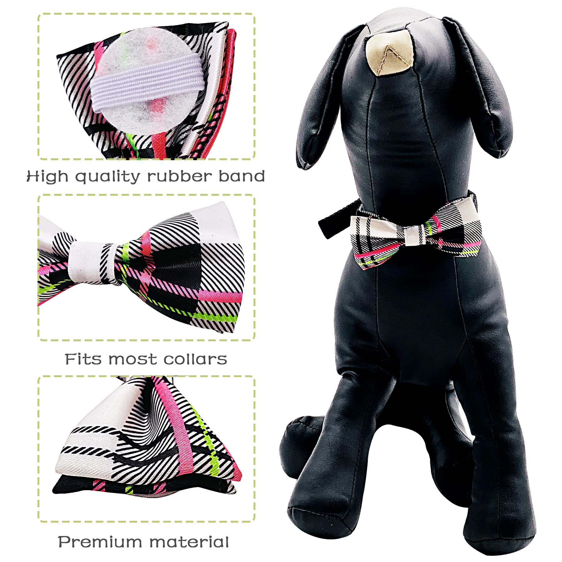 Pet Show Pet Small Dogs Collar Embellishment Attachment Bow Ties Puppies Cats Collar Charms Accessories Slides Bowties For Birthday Wedding Parties Assorted A Style Pack Of 5