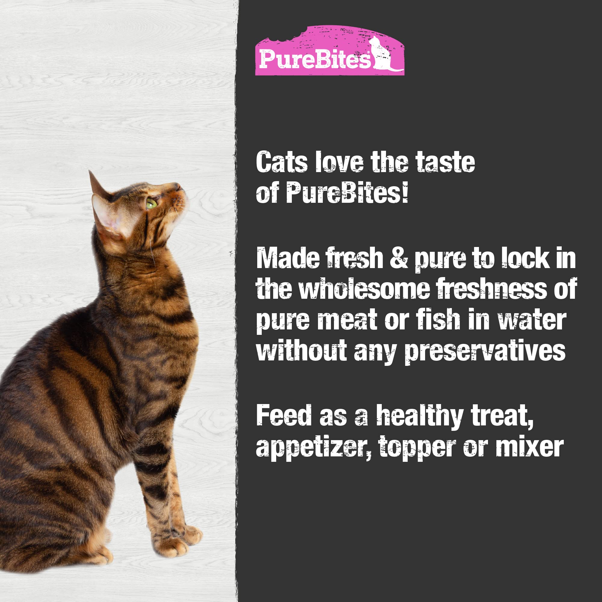 PureBites Tuna & Salmon Mixers for Cats, only 3 Ingredients, case of 12