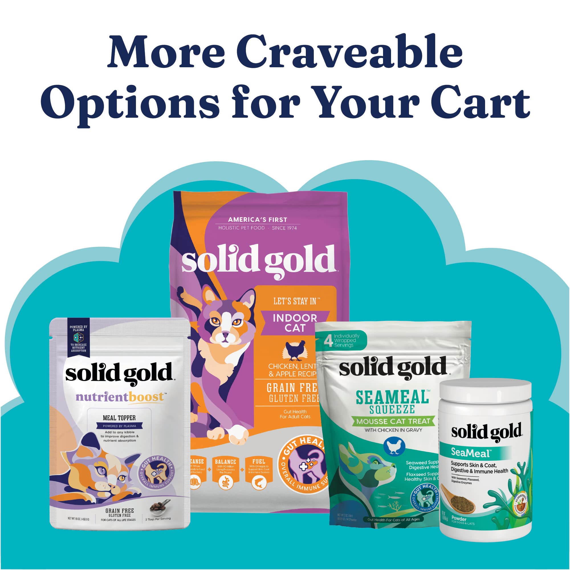 Solid Gold Wet Cat Food Pate - High Protein Grain Free for Adult & Senior Cats - 3oz (24 Count) - Made with Real Chicken