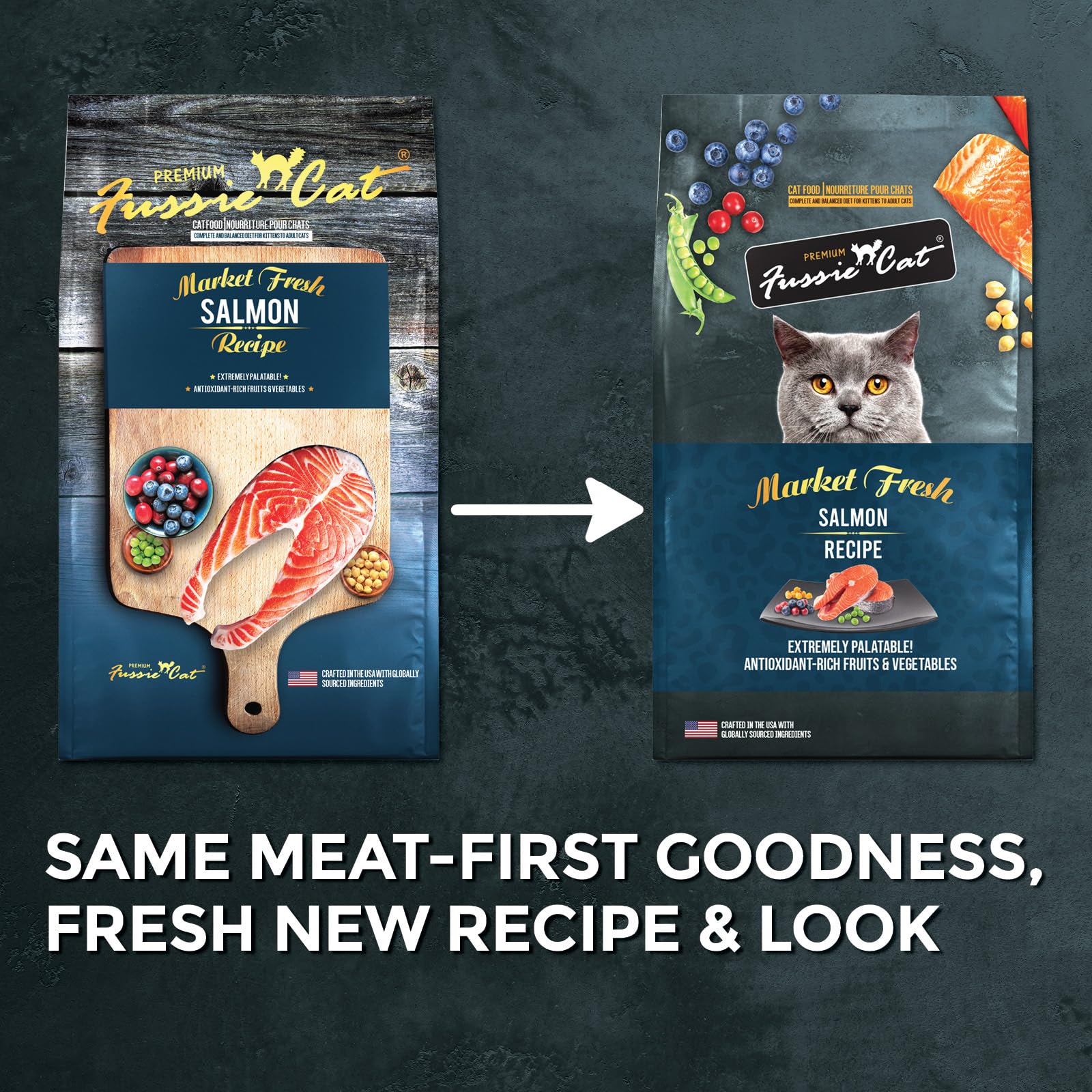 Fussie Cat Market Fresh Salmon Recipe, Dry Cat Food, 3.5lb Bag