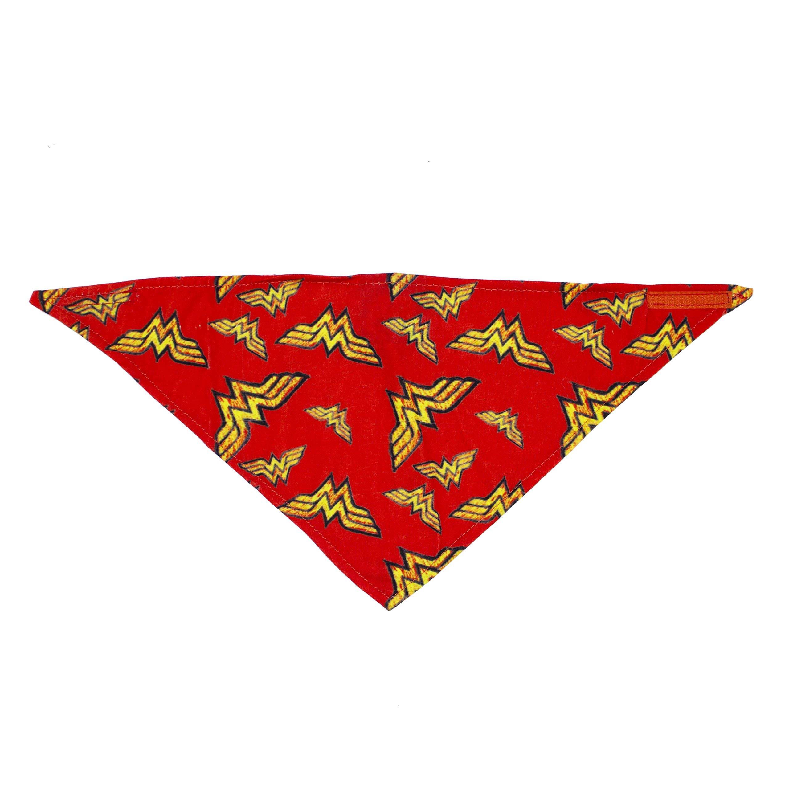 Dc Comics For Pets Dog Bandana | Wonder Woman Logo Repeated Pattern |Super Adorable Superhero Scarf For Pets | Wonder Woman Dog Bandana Dog Apparel & Accessories