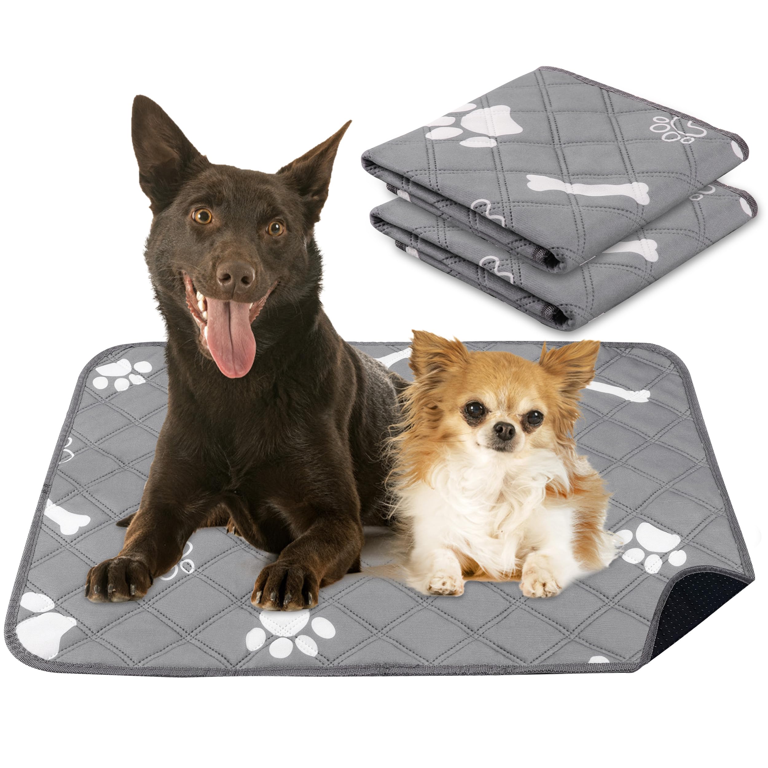 Patiencet Washable Pee Pads For Dogs, 18'' X 24'' Reusable Puppy Pads With Super Absorbent For Pet Training, Housebreaking And I