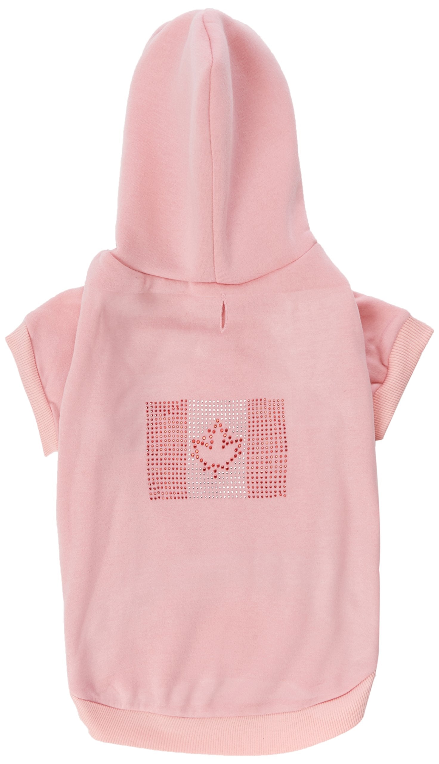 Mirage Pet Products 20-Inch Canadian Flag Hoodies, 3X-Large, Pink