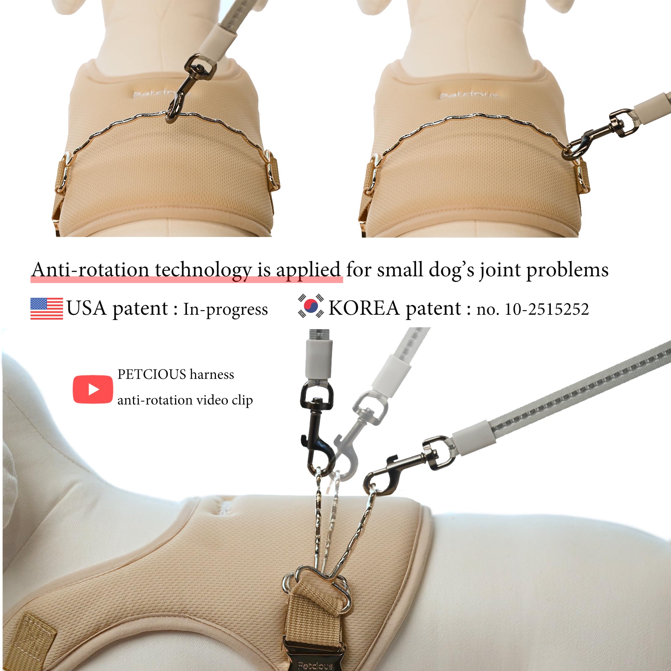 Petcious Small Dog Lift Durable Harness 5-15Lbs 5Lb-7 3-5Lb Senior Dogs For Assist Hind Leg, Degenerative Baby Pet, Sling Myelop