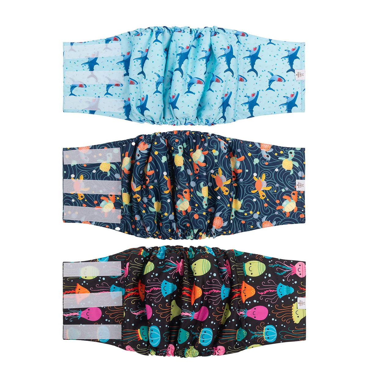 Cutebone Dog Diapers Male Washable Belly Band For Male Dogs Wraps 3Pcs A Pack Dm28Xl