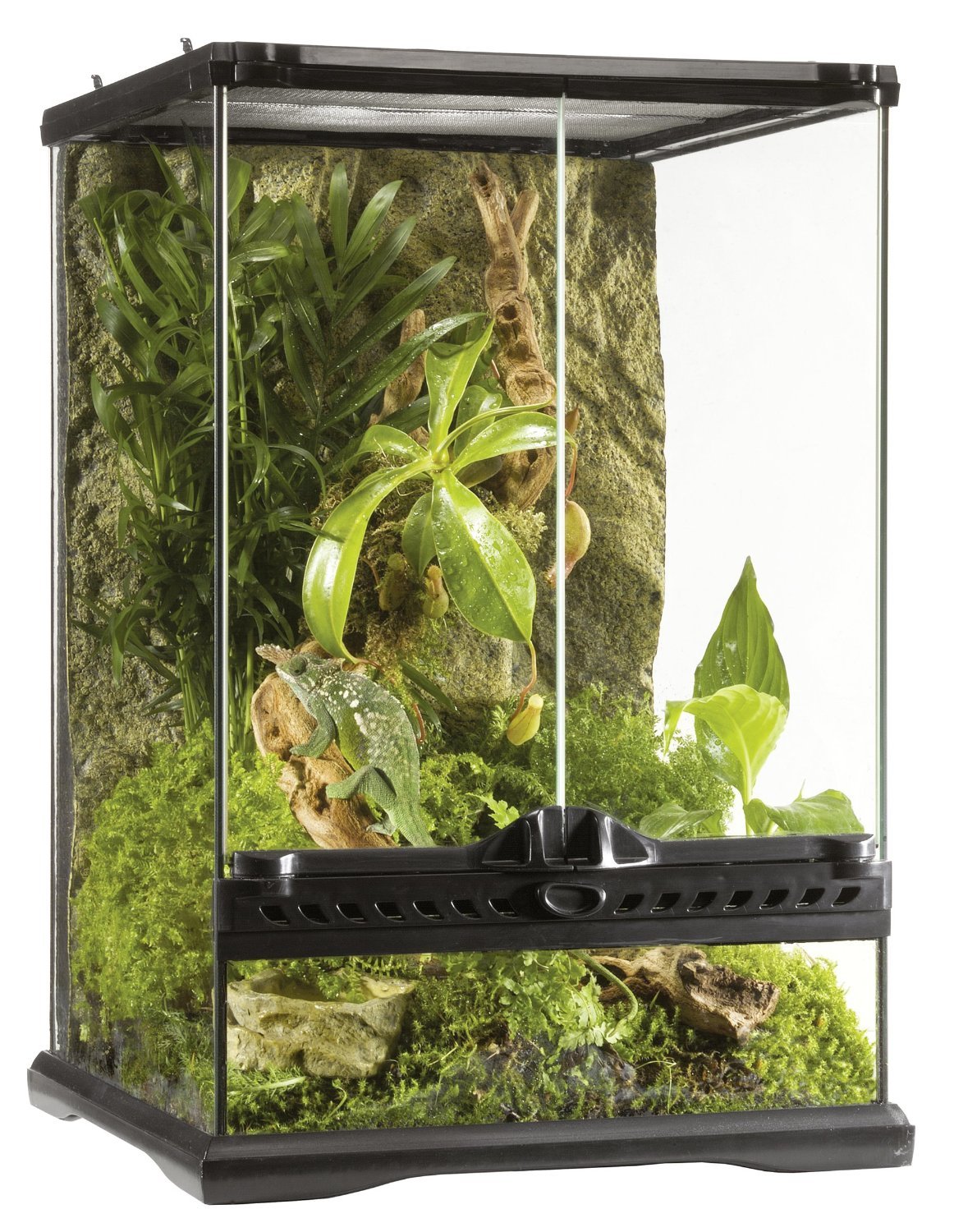 Exo Terra Glass Terrarium Kit, For Reptiles And Amphibians, Mini Tall, 12 X 12 X 18 Inches, Pt2602A1