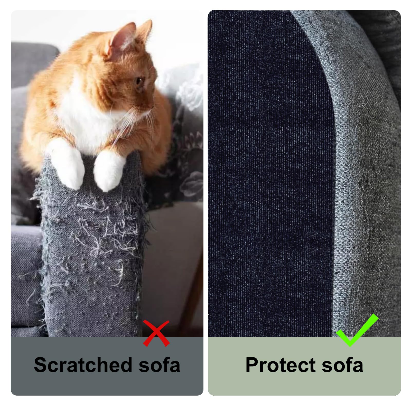 Cat Scratching Climbing Carpet Mat, Adhesive Trimmable Cat Post Covered Pad Replacement For Diy Cat Tree Shelf Couch Corner Wall