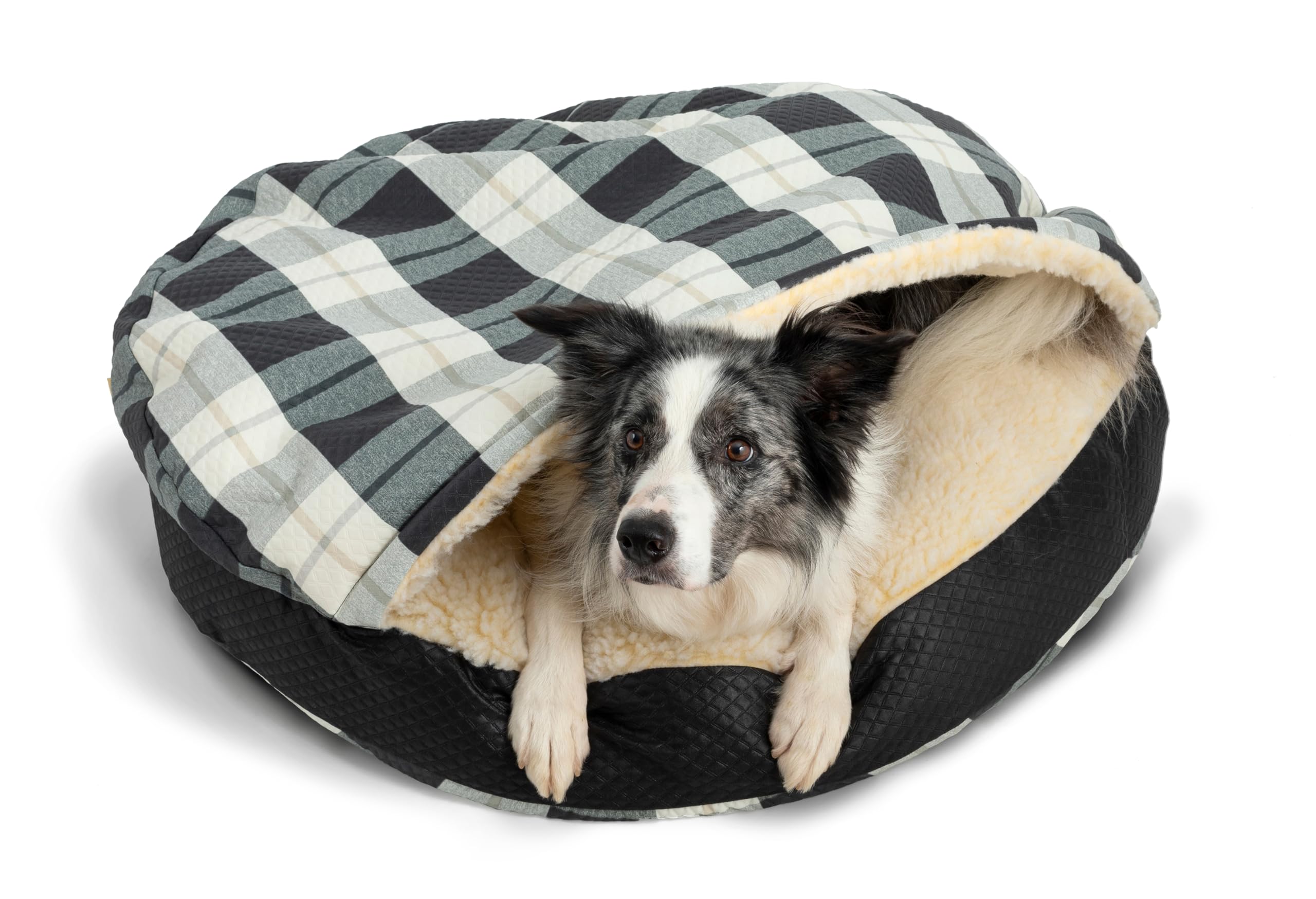 Snoozer Luxury Cozy Cave Pet Bed, Wag Collection, Small - Barkely Black Diamond