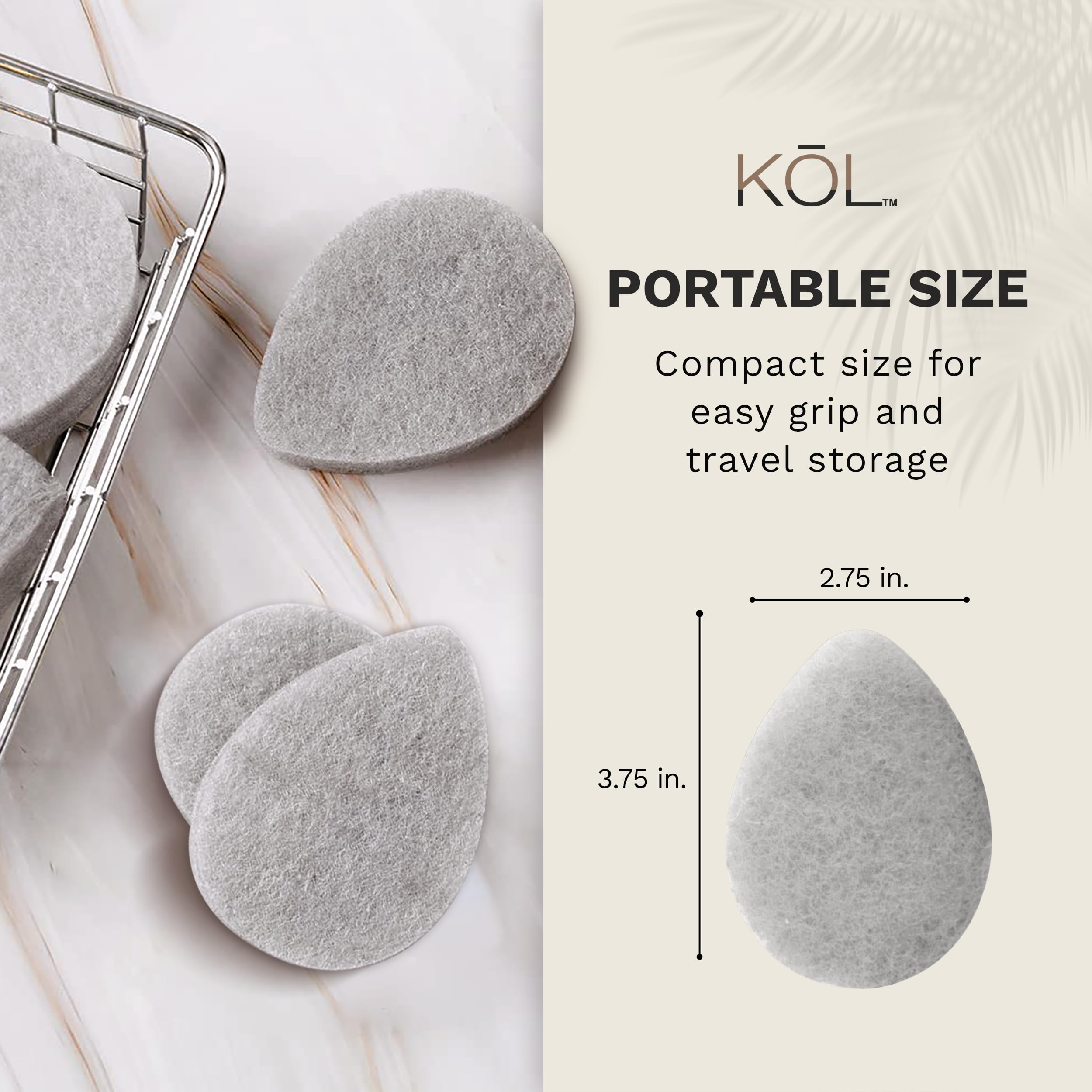 KOL Charcoal Exfoliating Face Scrubber Pads - 12 Count Disposable Loofah for Daily Cleansing and Makeup Removal