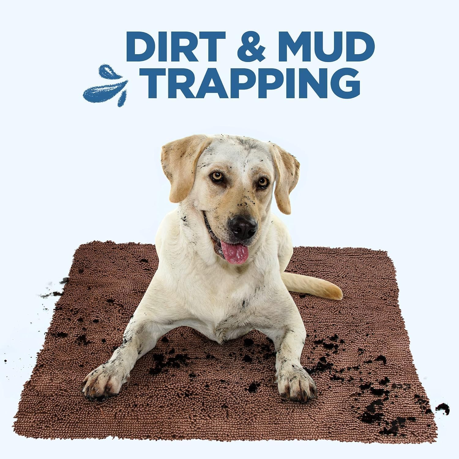 Soggy Doggy Doormat Plain Solid Color Design | Dark Chocolate | Extra-Large 36    X 60    | Ultra Absorbent Microfiber Chenille