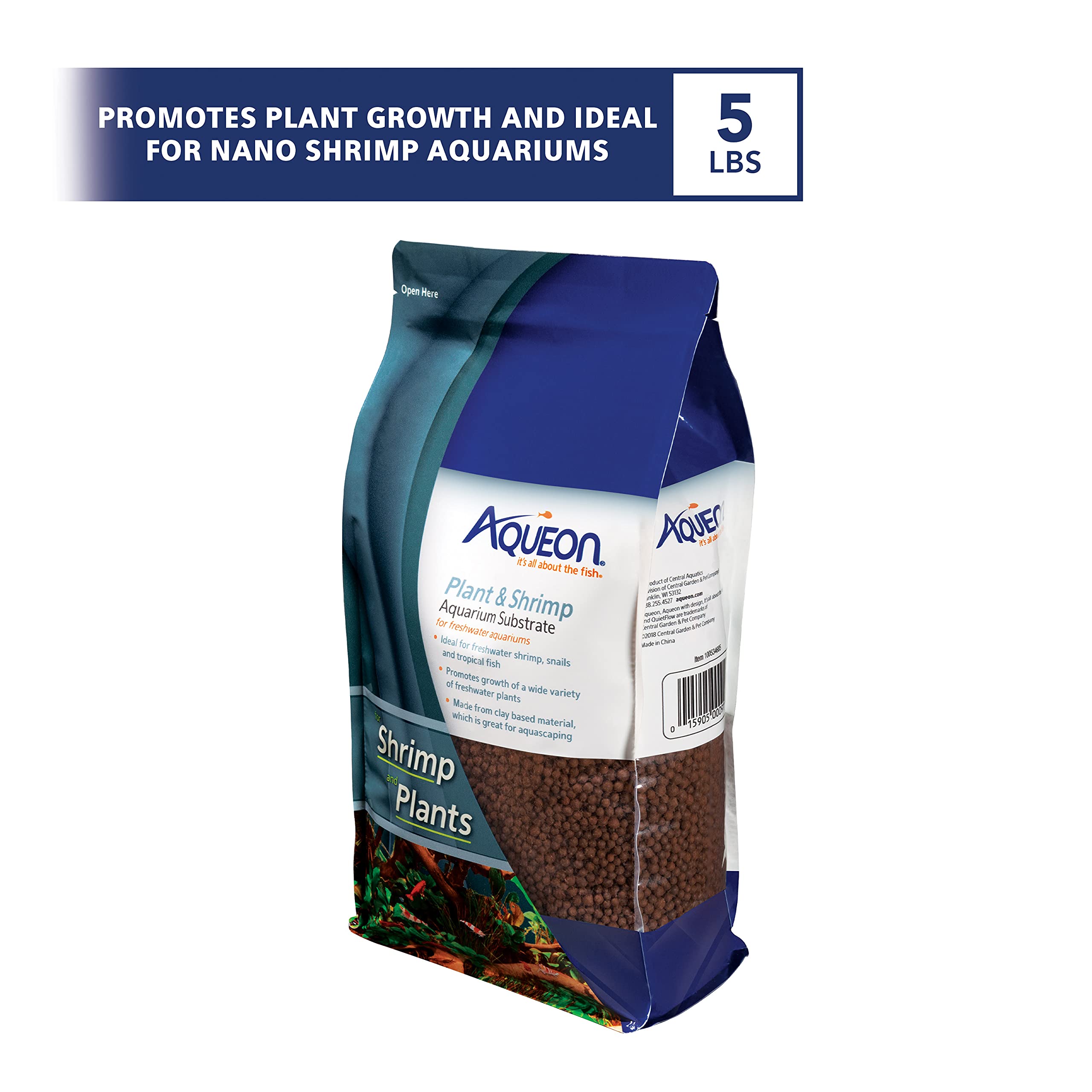 Aqueon Plant And Shrimp Aquarium Substrate 5 Pounds,Brown