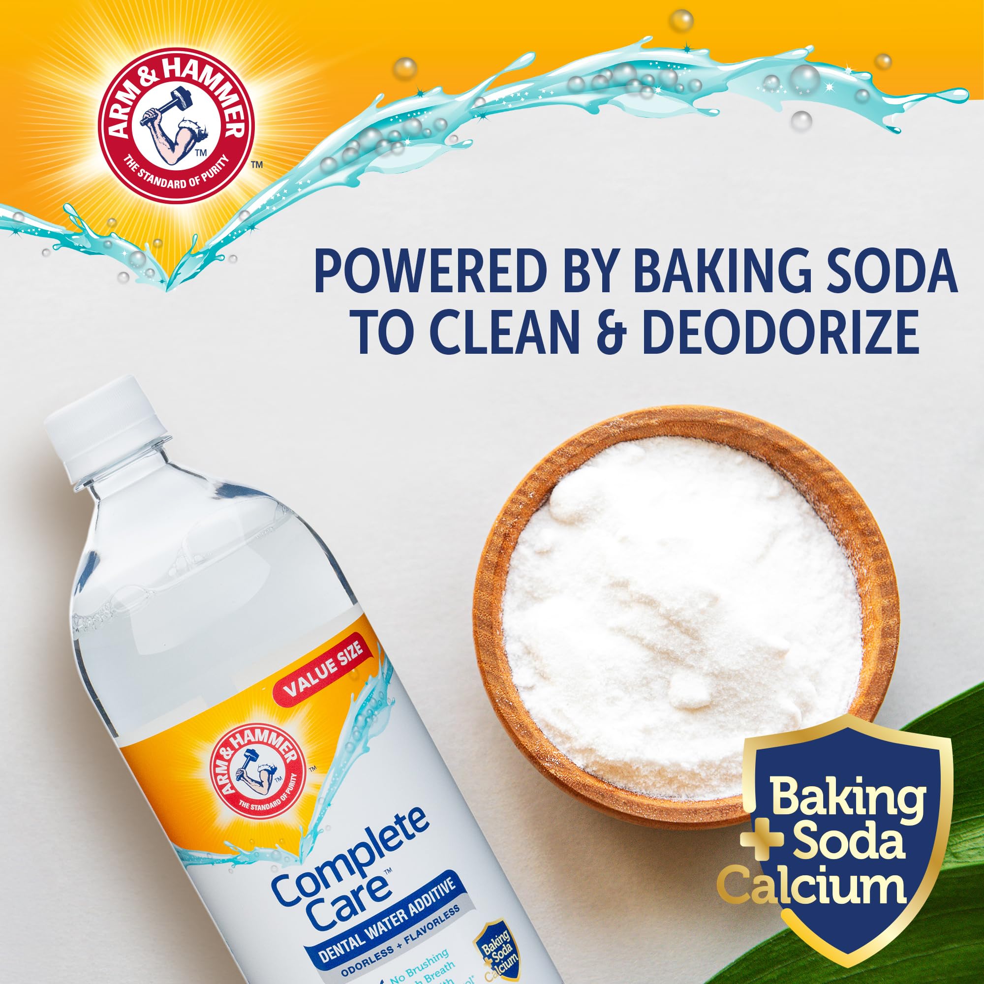 Arm & Hammer Complete Care Dental Water Additive for Dogs, Dog Breath Freshener, Dog Mouth Wash or Dental Rinse, Simply Add to P