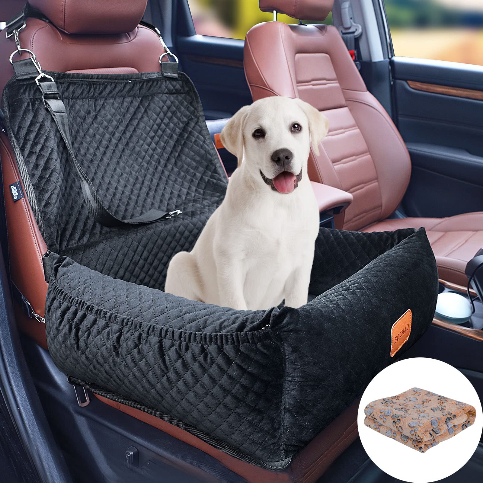 Dog Car Seat Pet Booster Seat For Medium Small Dogs,Dog Seat Travel Bed Multi-Function-Dog Bed,Dog Sofa Cushion,With Dog Blanket
