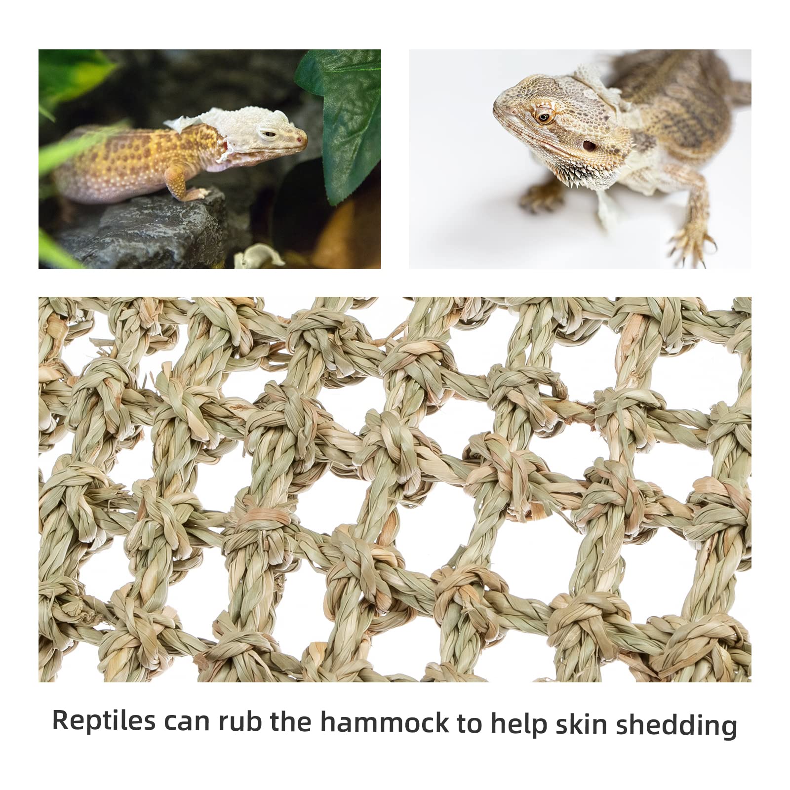 Niteangel Bearded Dragon Hammock Reptile Lounger For Chameleon, Lizards, Gecko, Snakes, Lguana Reptiles, Geckos (Triangle 17'' X 12.5'')