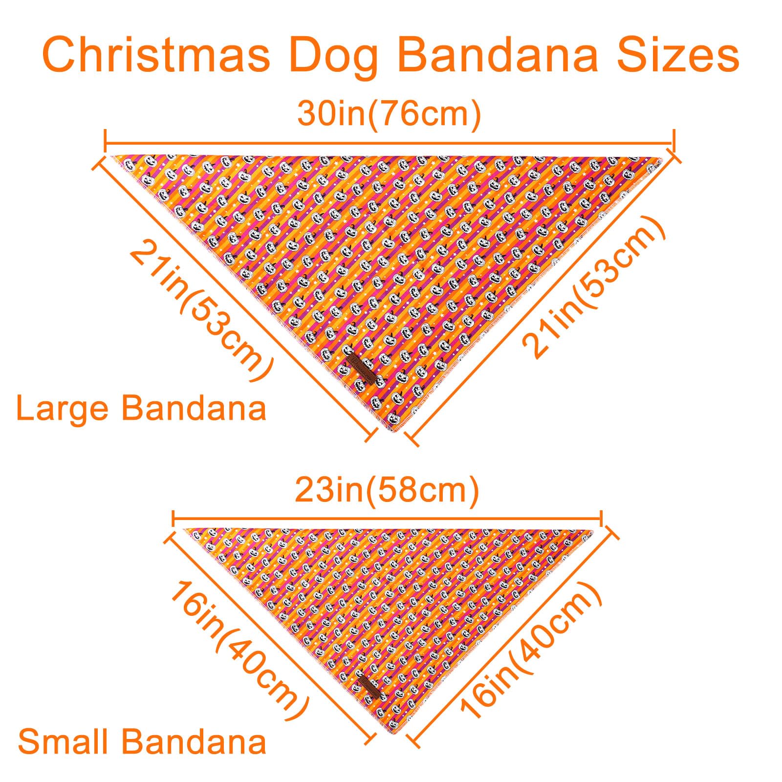 Up Urara Pup Halloween Pumpkin Dog Bandana, Halloween Triangle Bid Scarf With Pumpkin Pattern, Cotton Pet Kerchief For Girl Boy