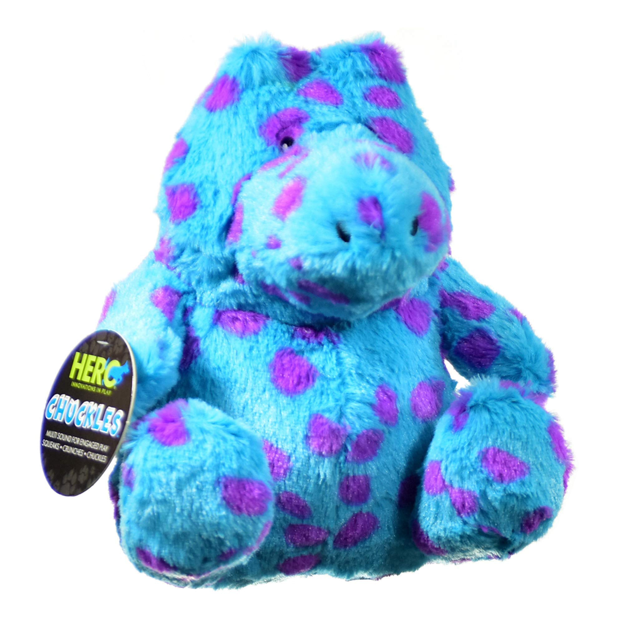 Hero | Chuckles Polka-Dotted Alligator Plush Dog Toy | Dog Squeaky Toys | Durable Stuffed Animal With 3 In 1 Squeaker