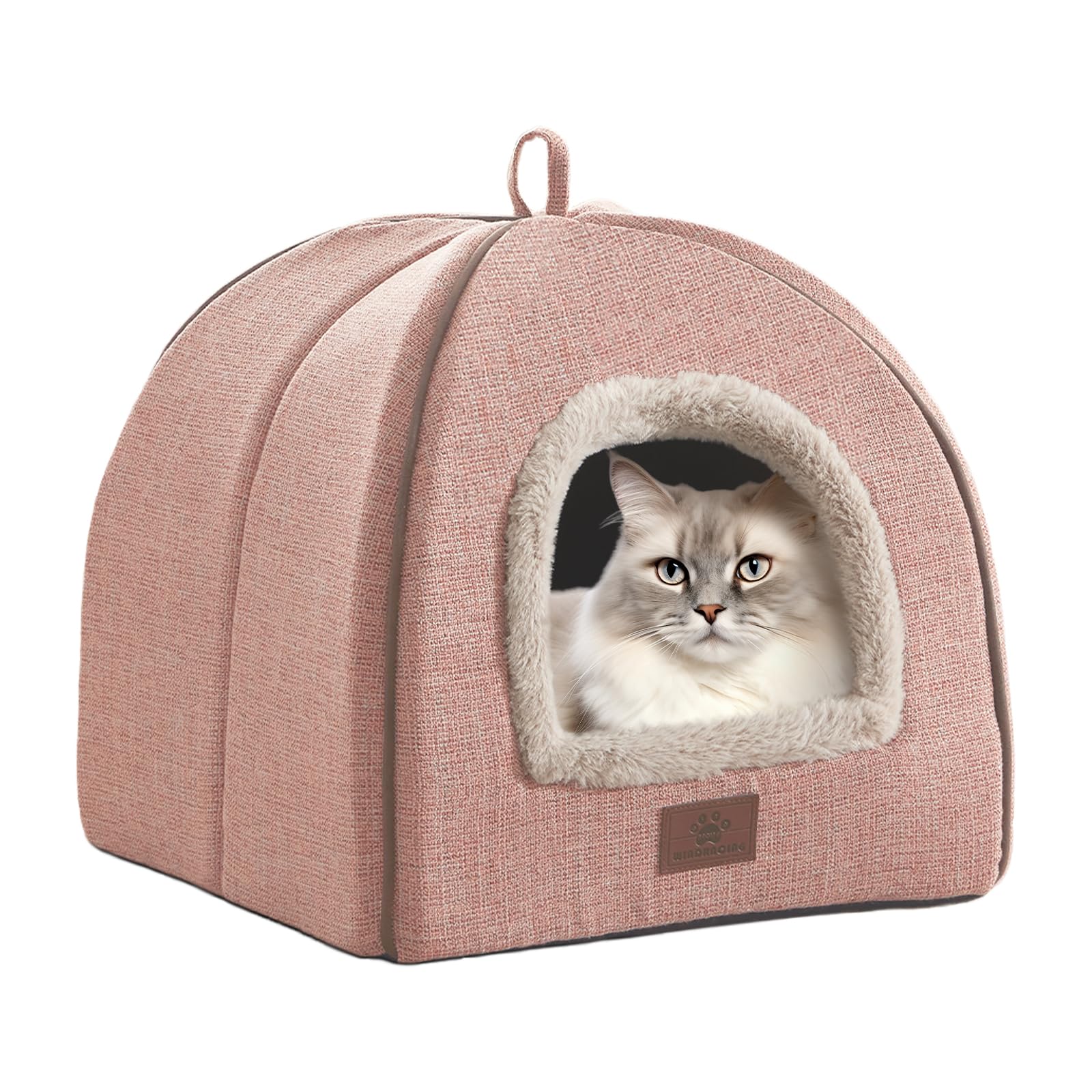Windracing Cat Bed For Indoor Cats - Cat Cave Beds Cat House Cat Tent With Removable Washable Cushioned Pillow, Soft Kitten Beds