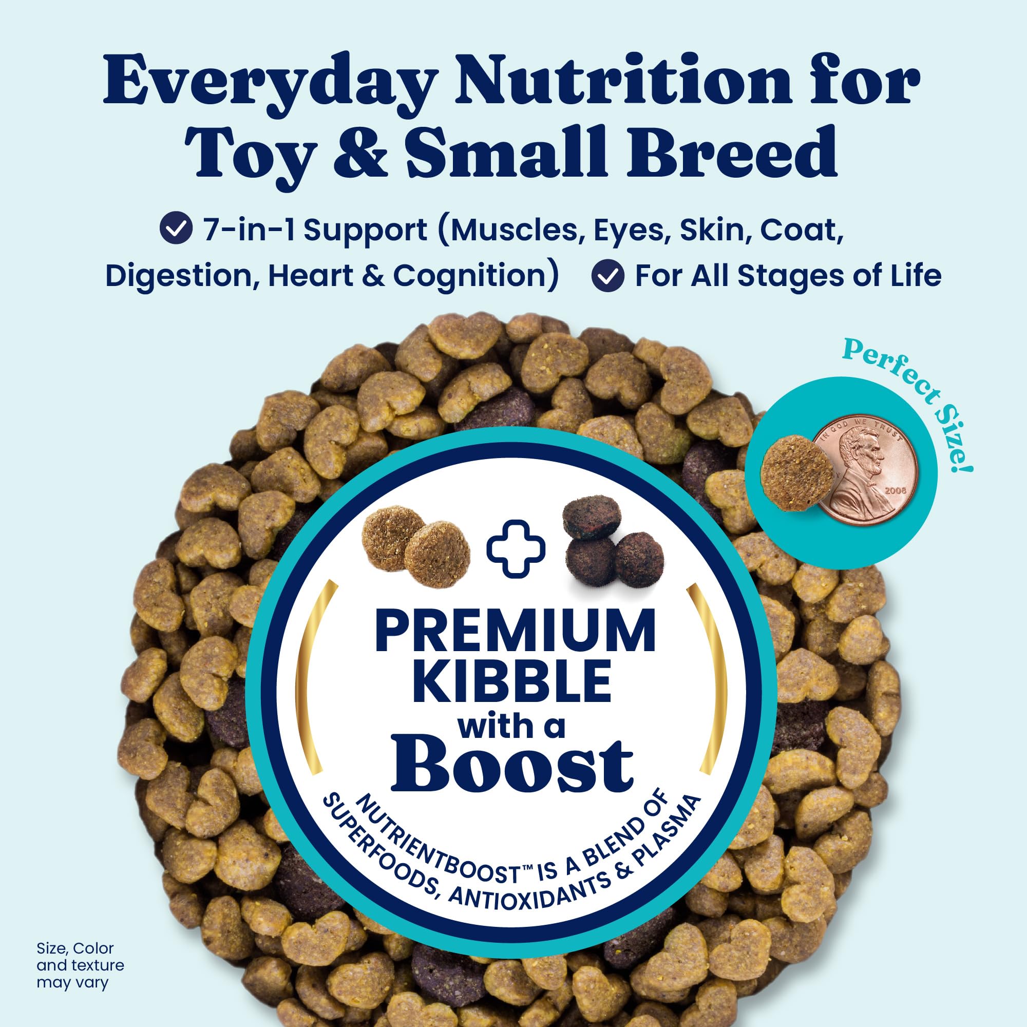Solid Gold Toy & Small Breed Dog Food Dry Small Bites - Real Bison & Healthy Whole Grain Dogfood - Potato Free, High Fiber Healt