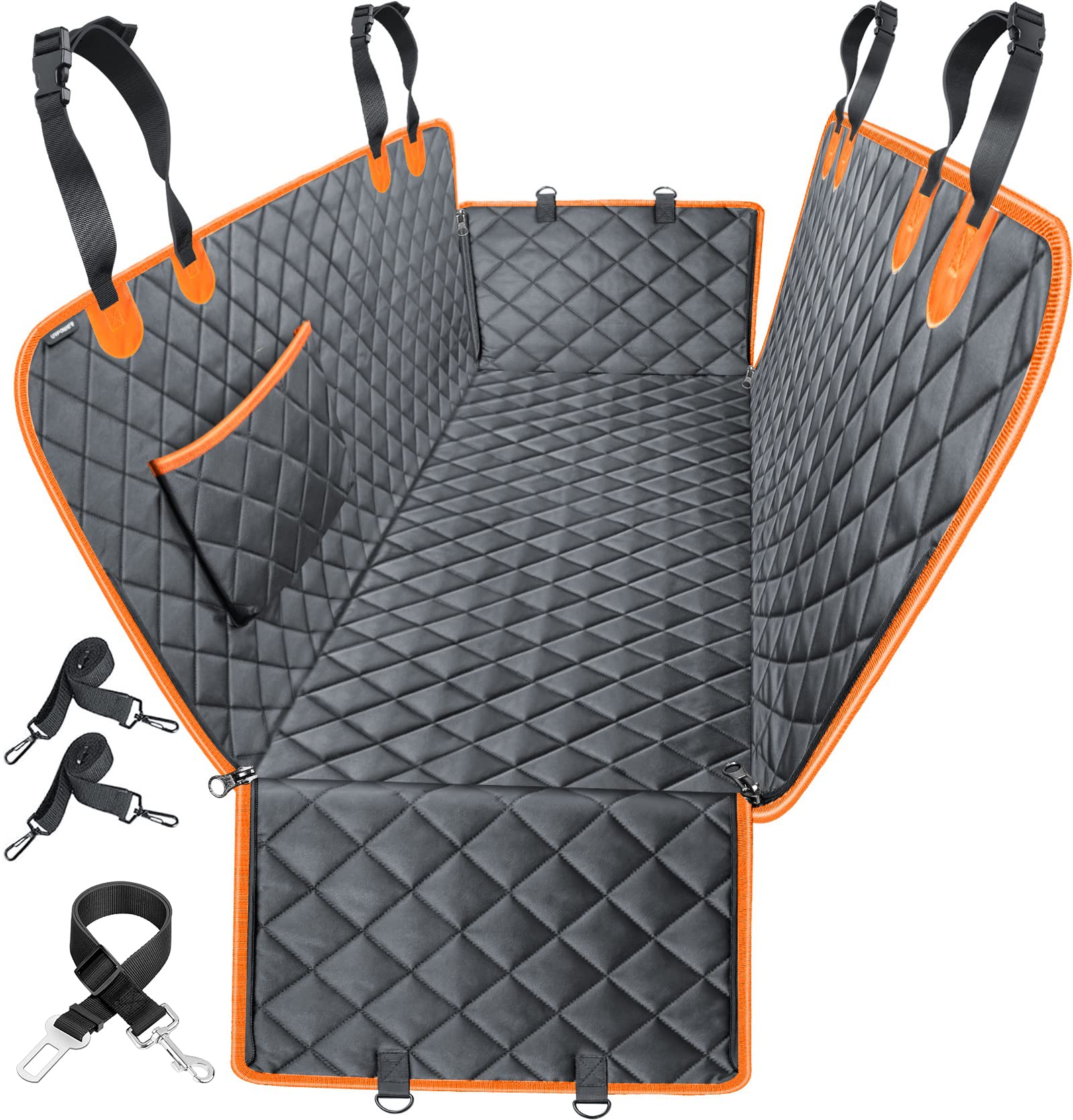 Urpower Dog Car Seat Cover For Pets 100% Waterproof Hammock 600D Heavy Duty Scratch Proof Nonslip Durable Soft Pet Back Seat Cov