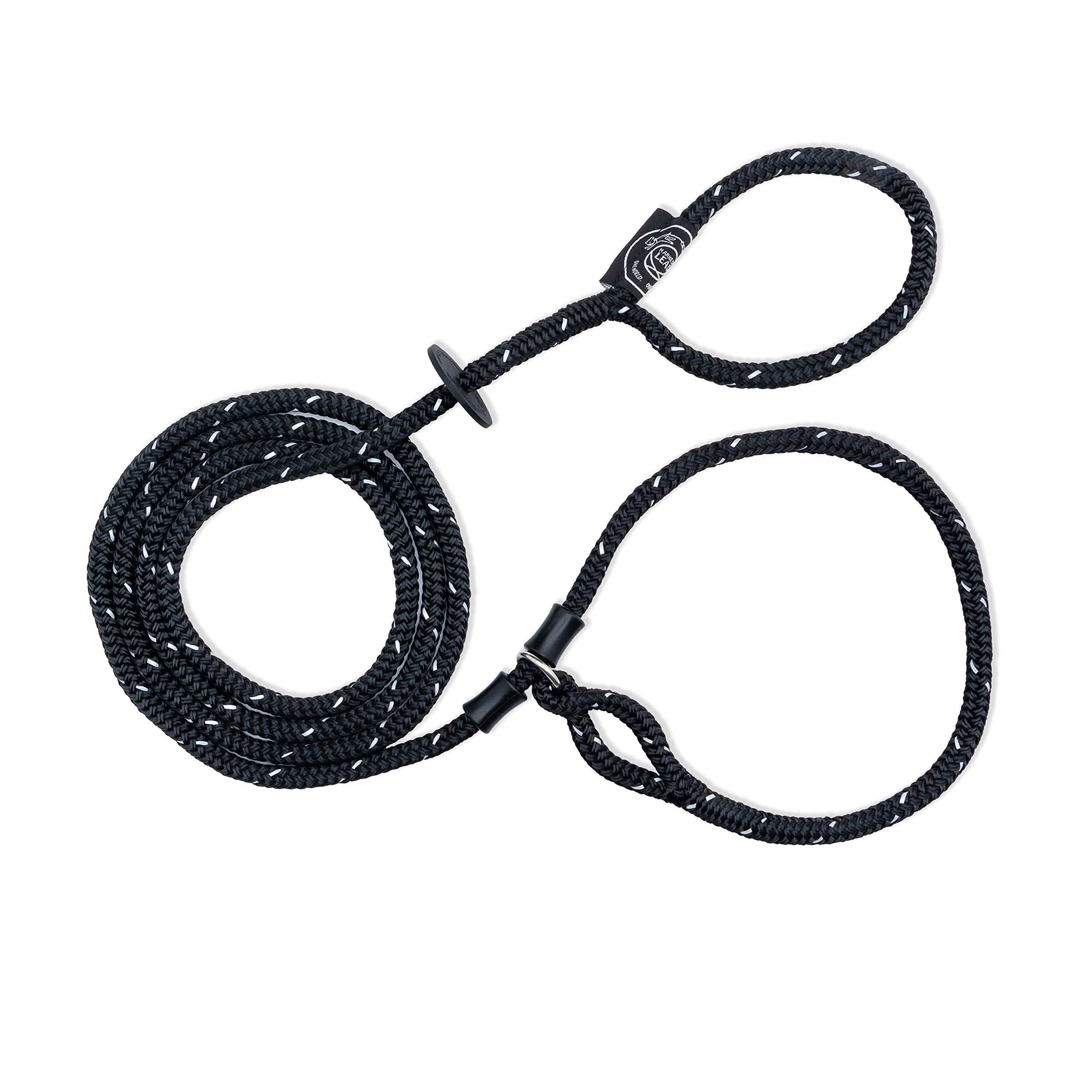 Harness Lead No Pull Dog Harness And Leash Set, Anti Pull Dog Harness For All Breeds And Sizes, One-Piece Cushioned Rope Design Safely Prevents Escaping And Pulling (Medium/Large, Black/Reflective)