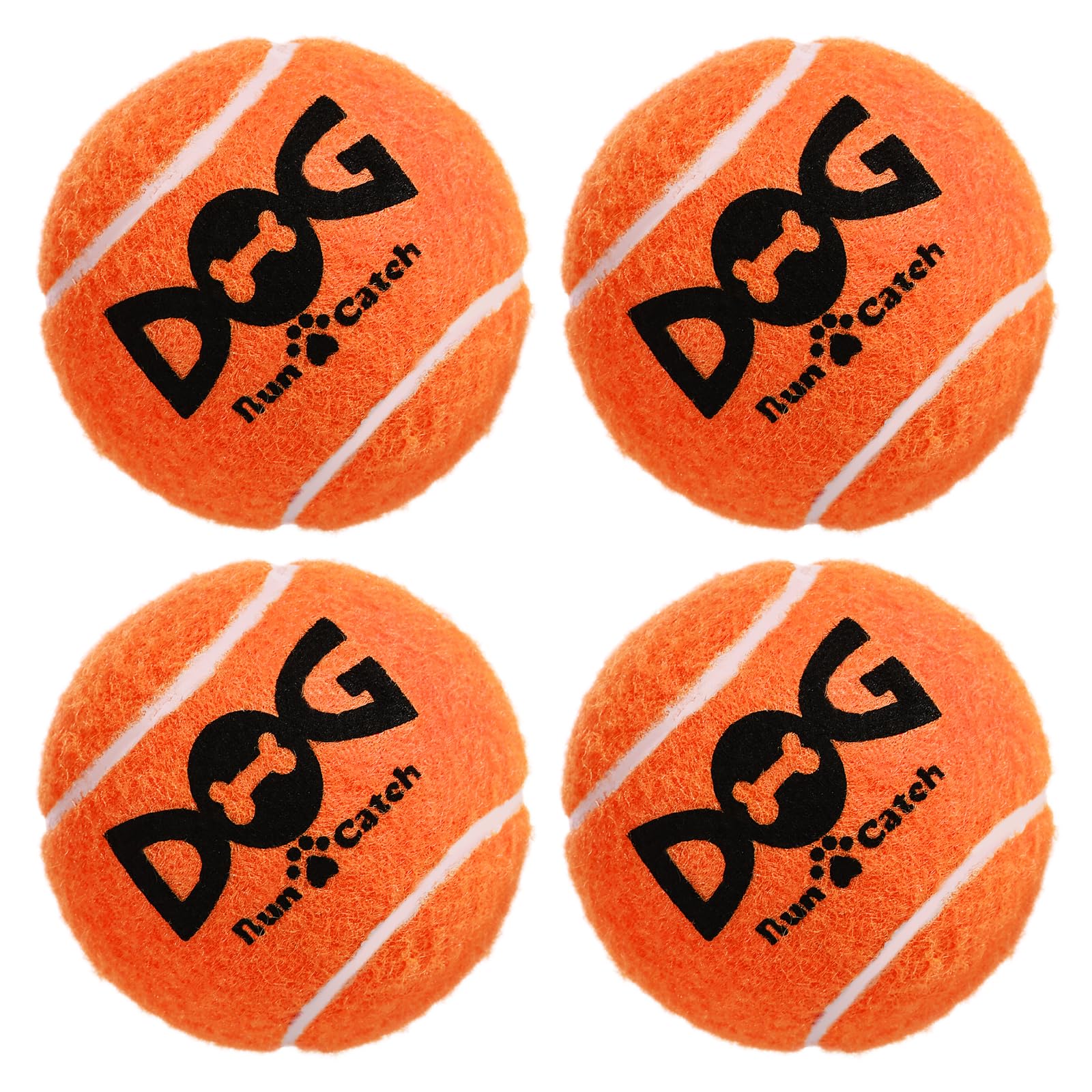 Insum Squeaky Dog Balls - Squeaky Tennis Balls For Dogs, Orange | Medium - 2.5'', 4Pack