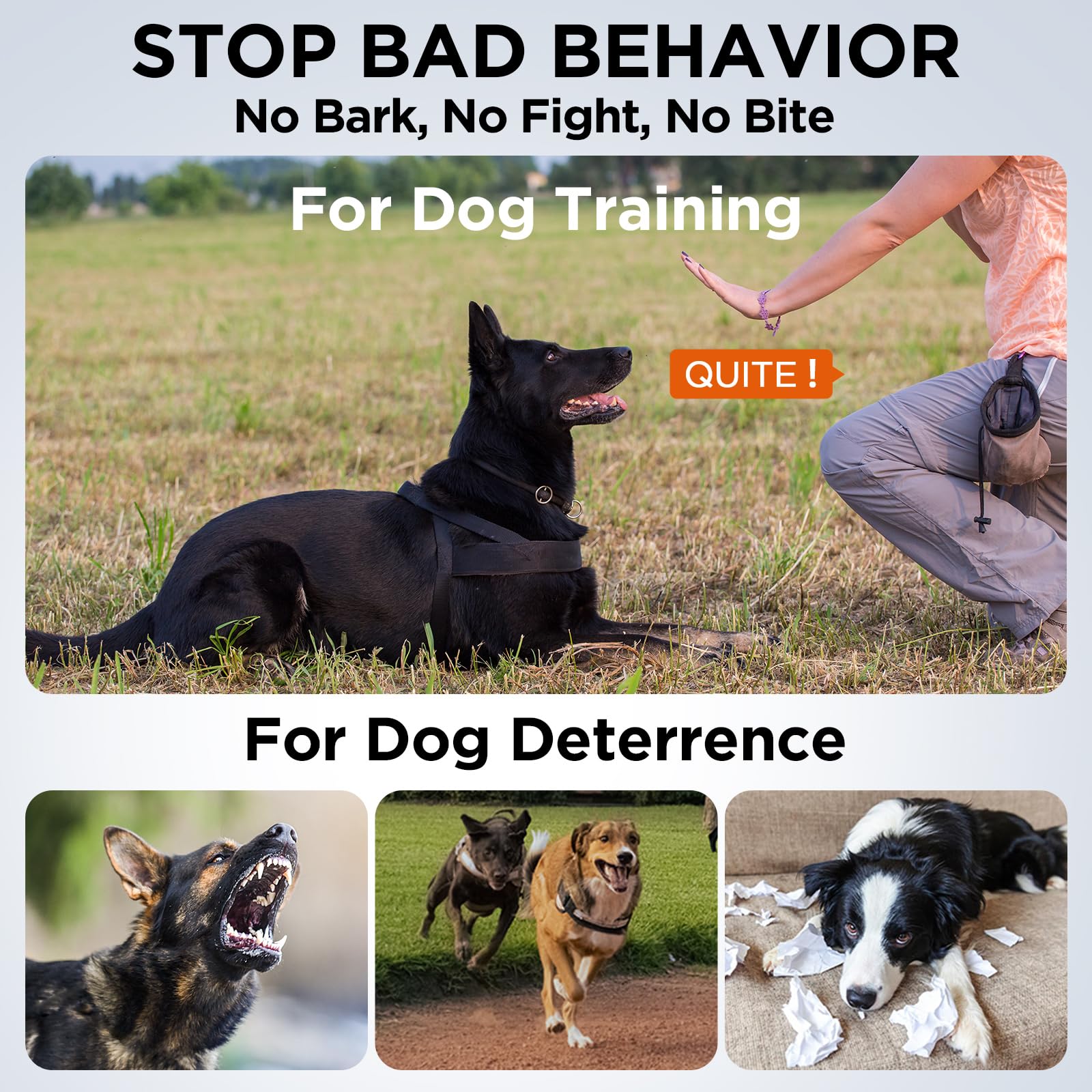 2024 Dog Bark Deterrent Device, Anti-Bark Device for Dog Training & Behavior Aid, No Need to Yell or Pat, Simply Point at The Do