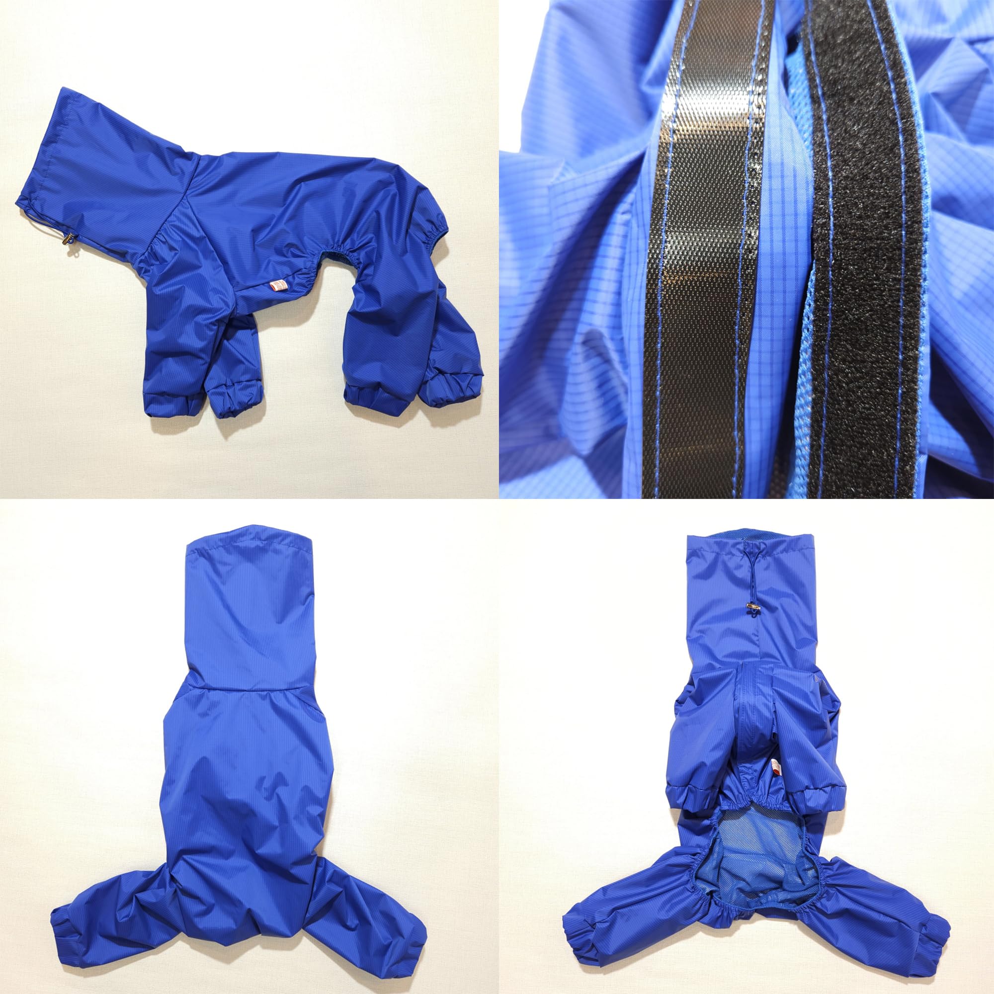D Doggy Star Italian Greyhound Raincoat Waterproof Jacket Windbreaker Clothes Whippet For Dog (M,Raincoat Blue)