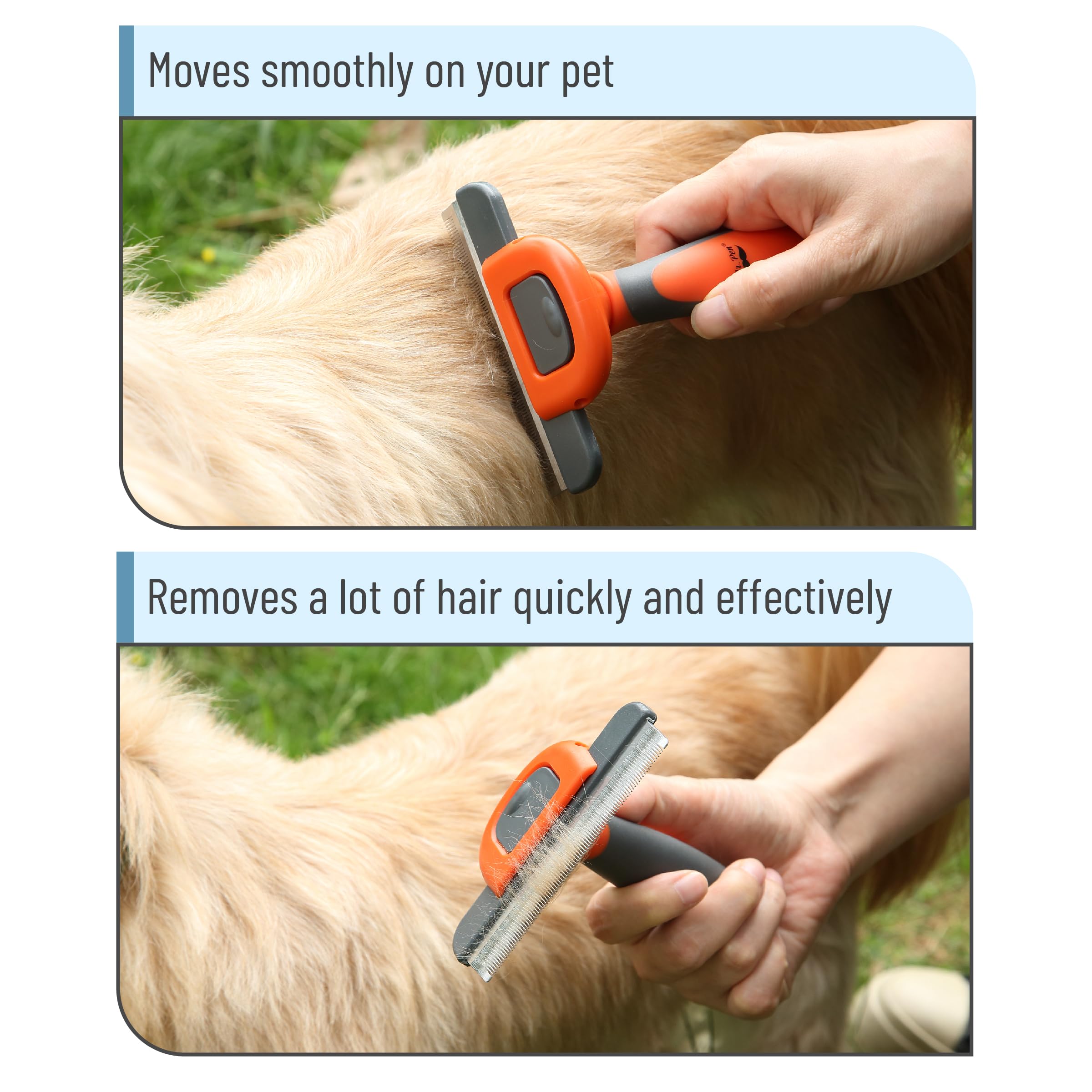 Mr. Pen - Dog Grooming Brush for Shedding, Deshedding and Undercoat Removal - Hair Removal Tool for Pet Grooming
