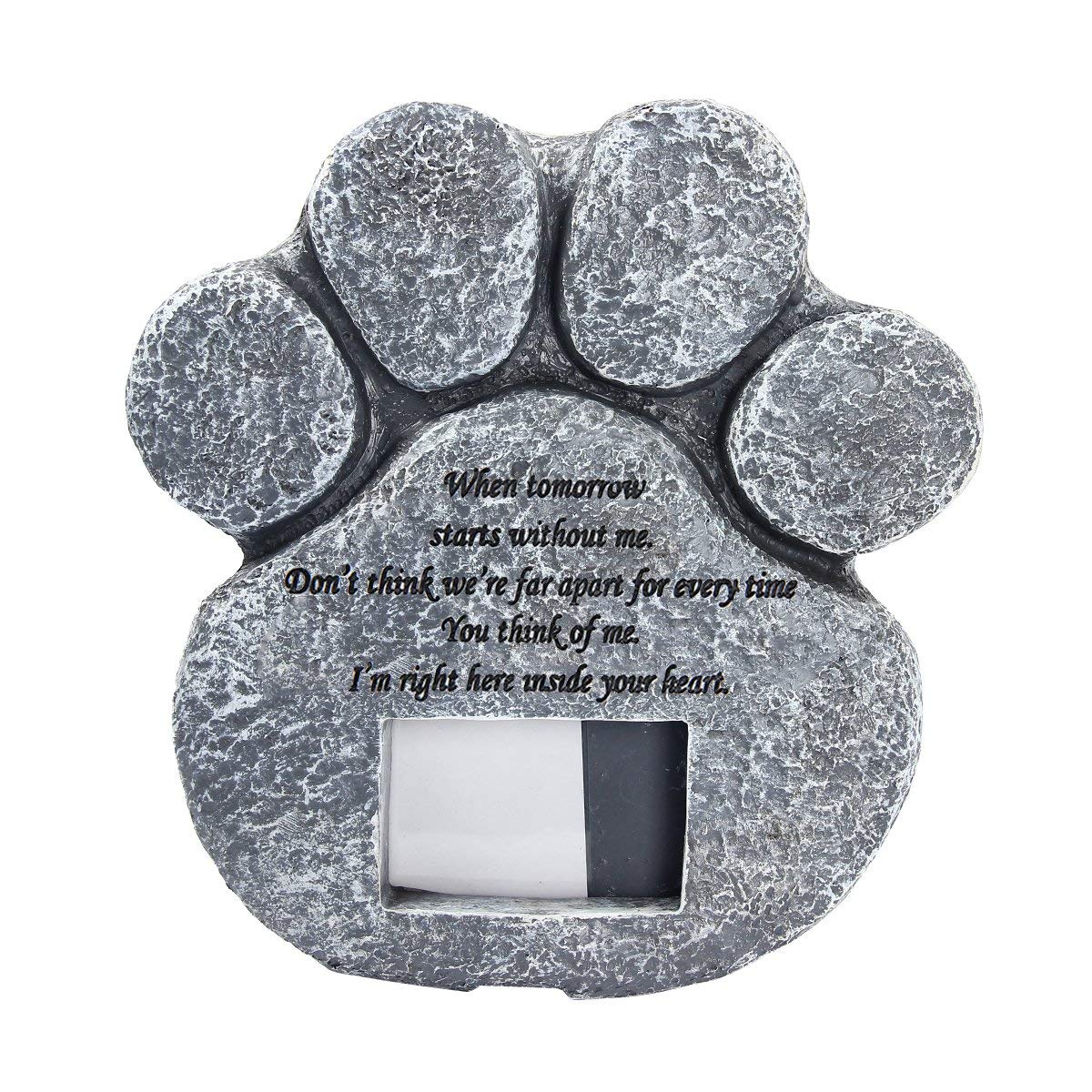 Mochiglory Paw Print Pet Memorial Stone Puppy Tombstone Indoor Outdoor Dog Or Cat Grave Loss Of Pet'S Final Resting Peace