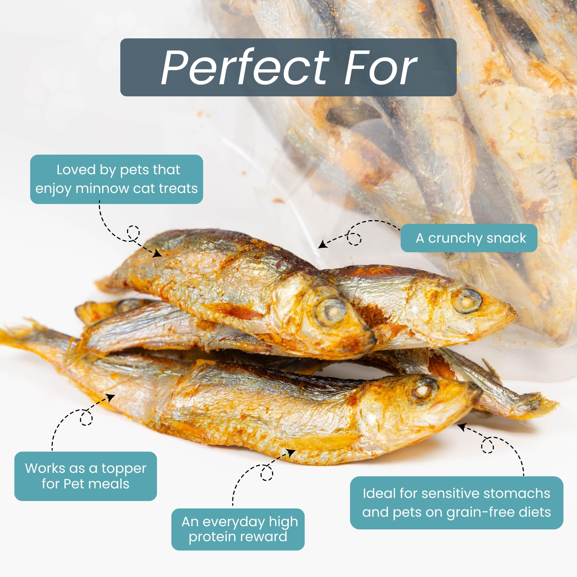 green paws Gluten Free Herring Dog Treats – High Protein, Wild-Caught Fish – 3.5 oz for Dogs & Cats
