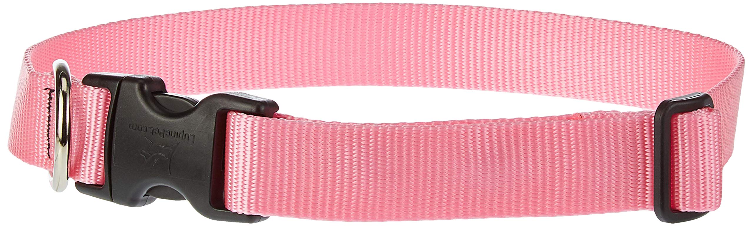 LupinePet Basics 1&quot; Pink 16-28&quot; Adjustable Collar for Large Dogs