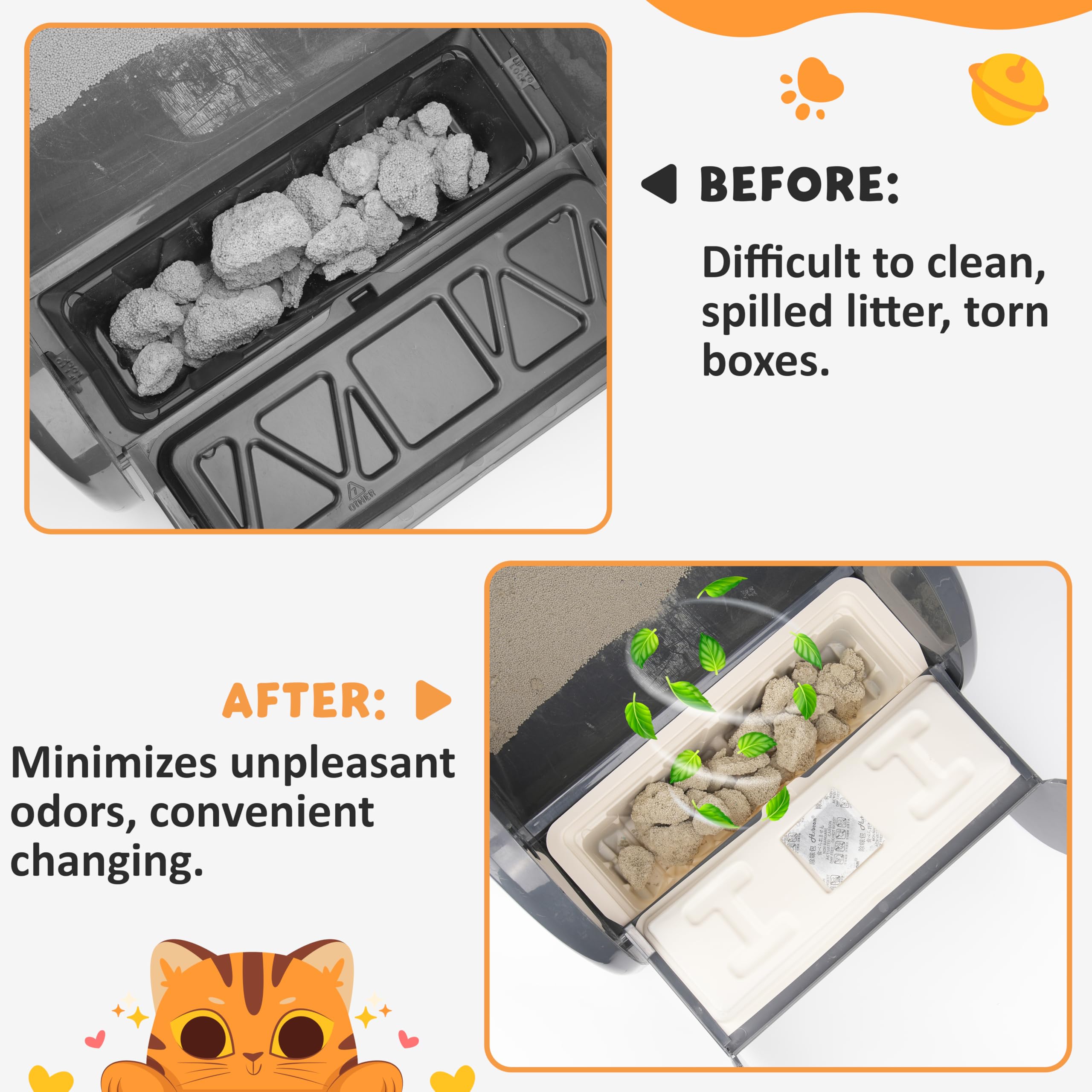 30 Packs Disposable Waste Receptacles Compatible With Nature'S Miracle Litter Box 2Nd & Littermaid Litter Box 3Rd, Kitten Litter