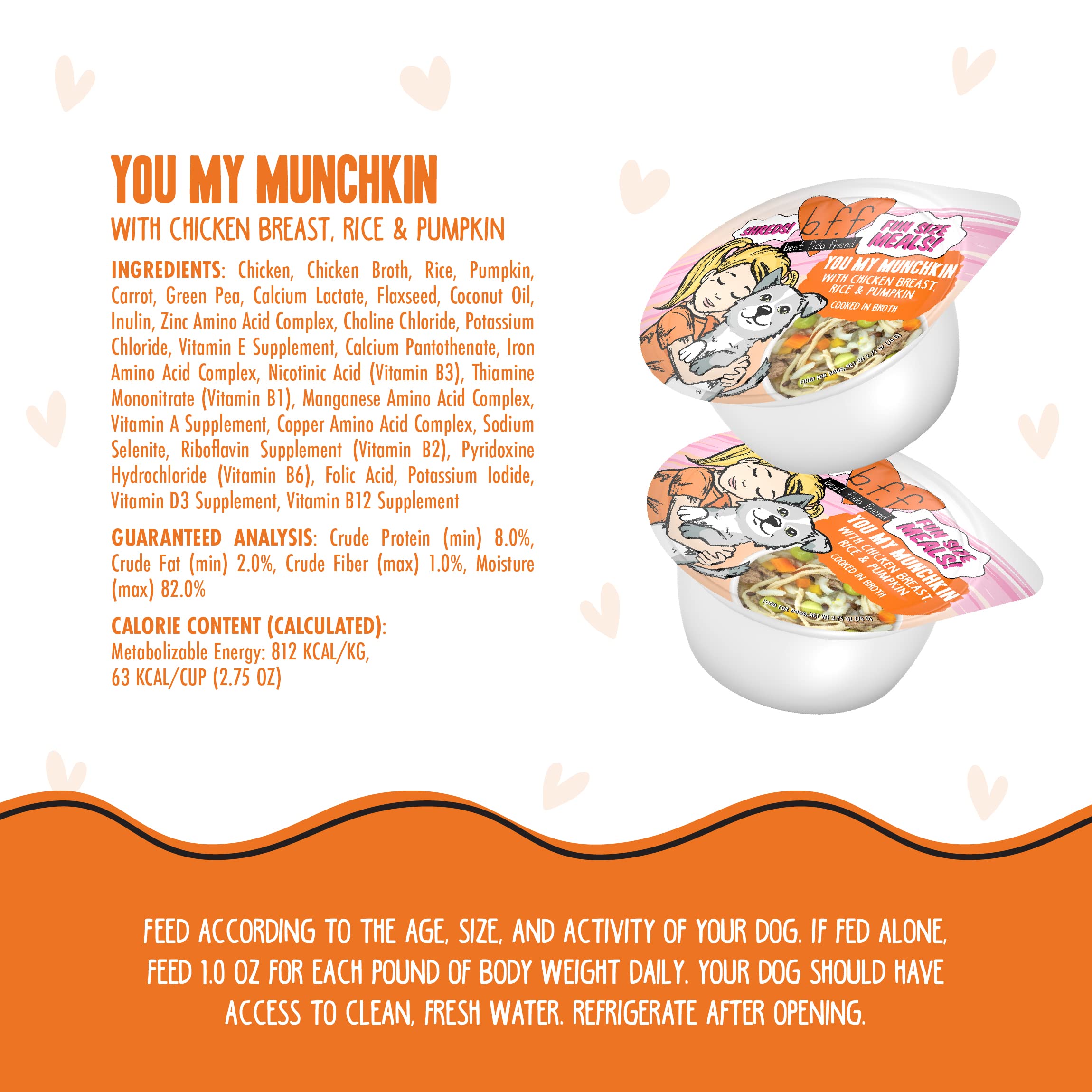 Weruva Best Fido Friend Fun Size Meals for Dogs, You My Munchkin, 2.75oz Cup, Pack of 12